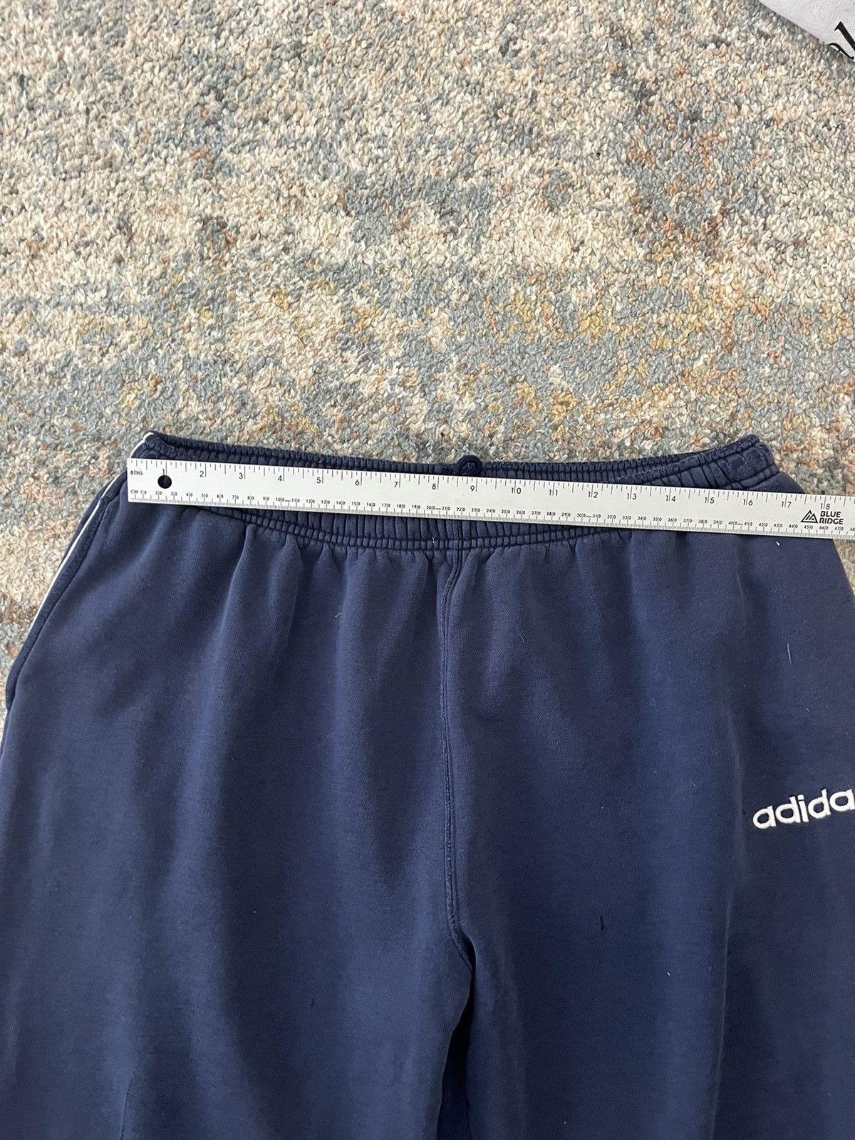 Adidas × Vintage VTG Adidas Sweatpants Navy Faded Distressed Size US 34 / EU 50 - 4 Thumbnail