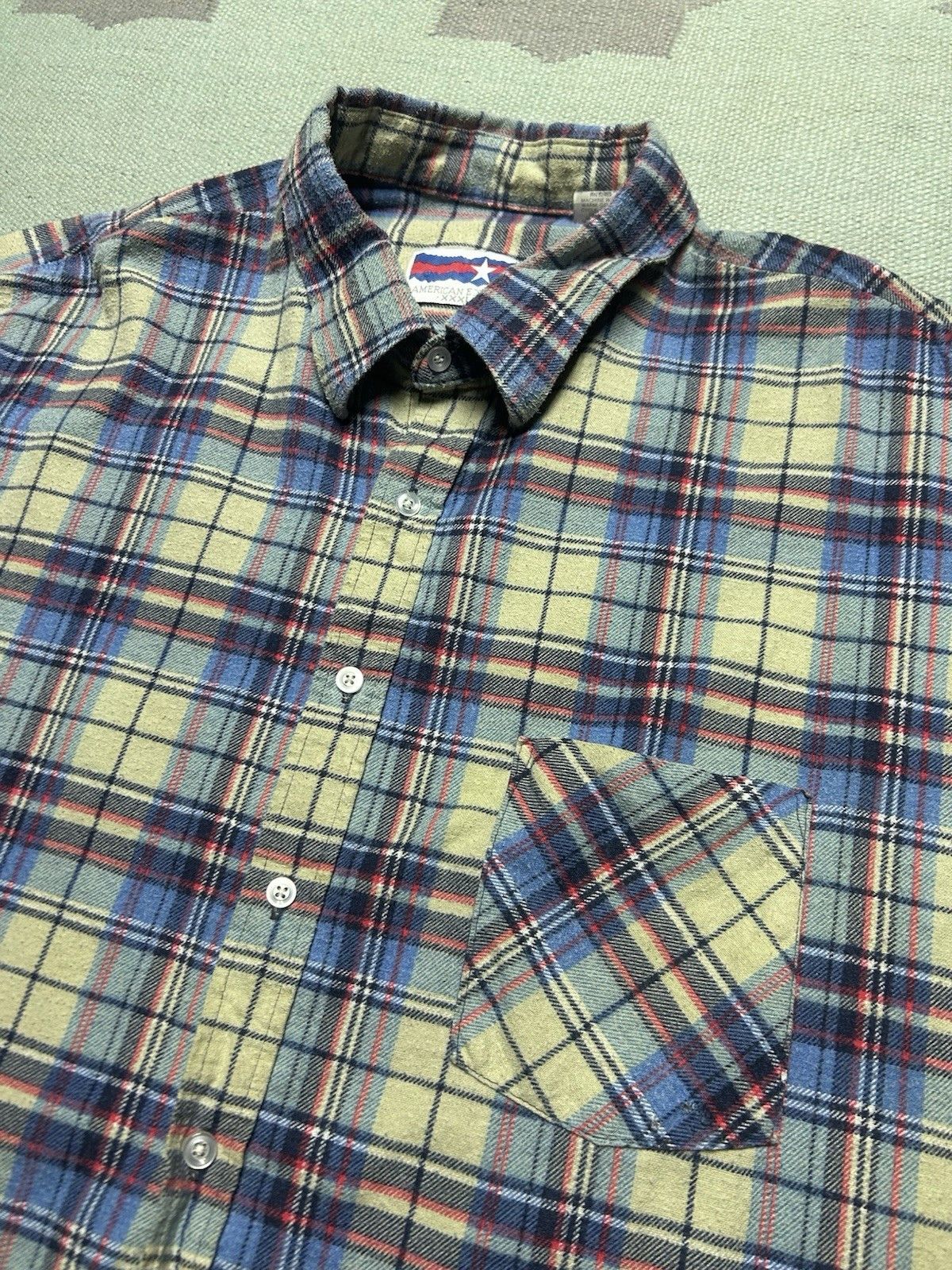 Vintage Vintage 90s printed flannel shirt brushed cotton plaid 3XL Size US XXL / EU 58 / 5 - 3 Thumbnail