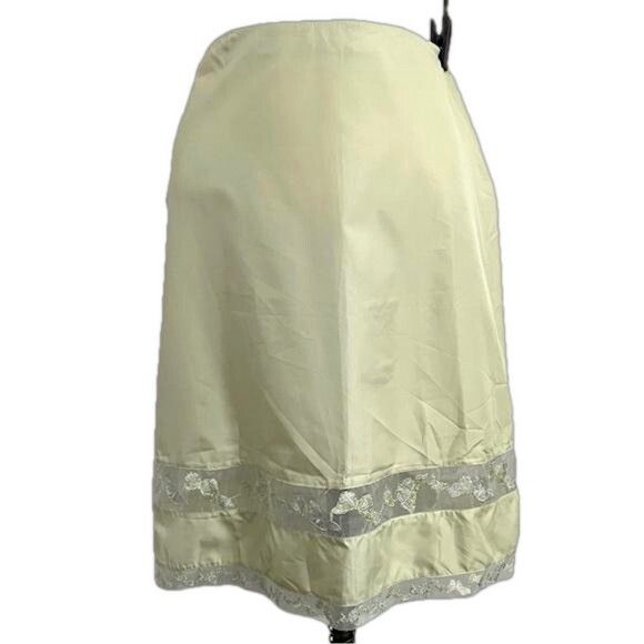 Other Pistachio Green Organza Butterflies Trim Slip Skirt - M 🇮🇹 Size 30" / US 8 / IT 44 - 8 Thumbnail