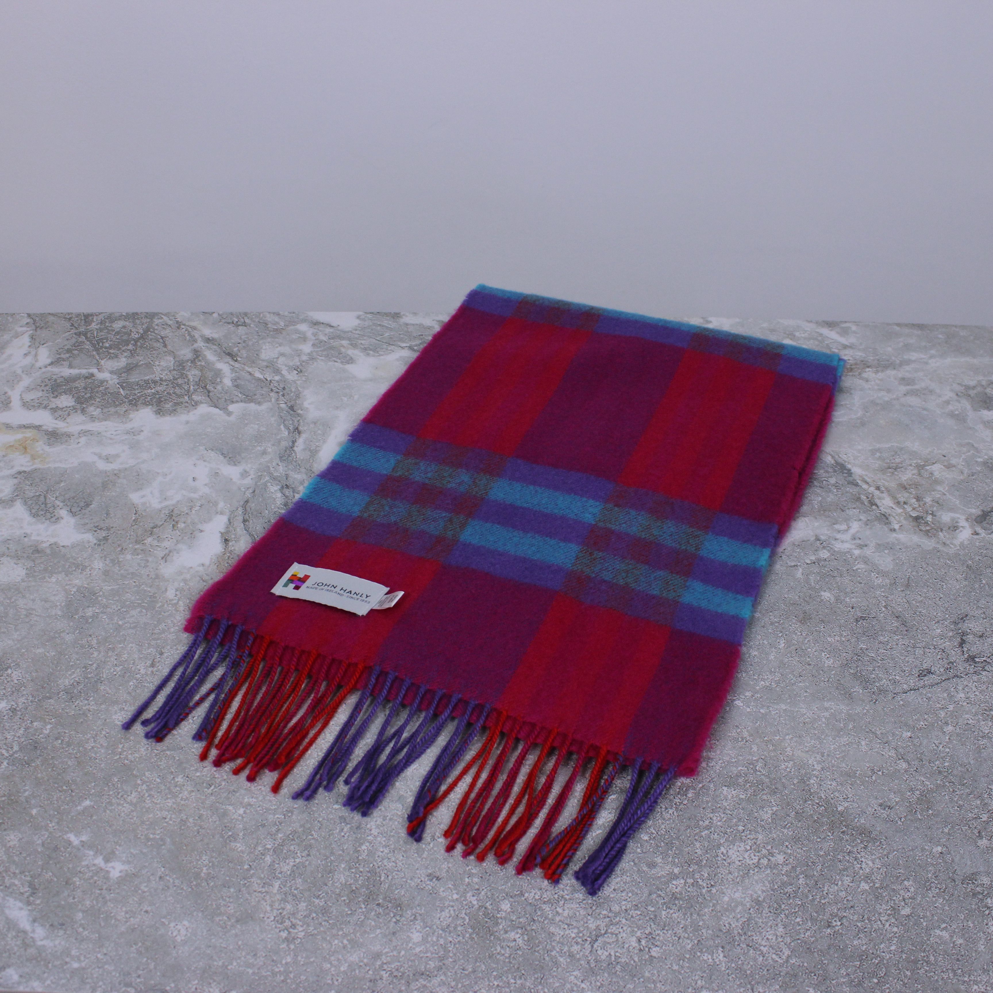 Vintage John Hanly ireland merino wool scarf multi Size ONE SIZE - 2 Thumbnail