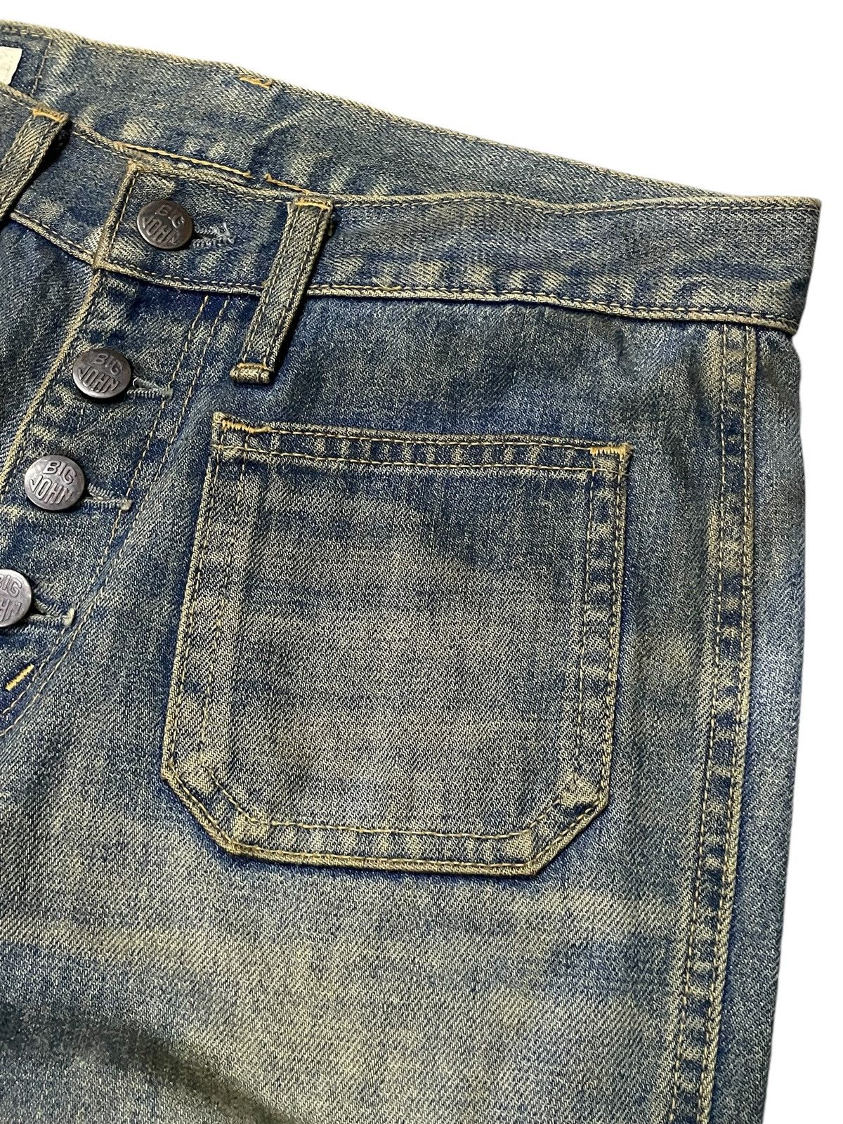 Big John × If Six Was Nine × Le Grande Bleu (L.G.B.) Vintage Big John Bell Bottom Rusty Muddy Wash Flare Jeans Size US 30 / EU 46 - 7 Thumbnail
