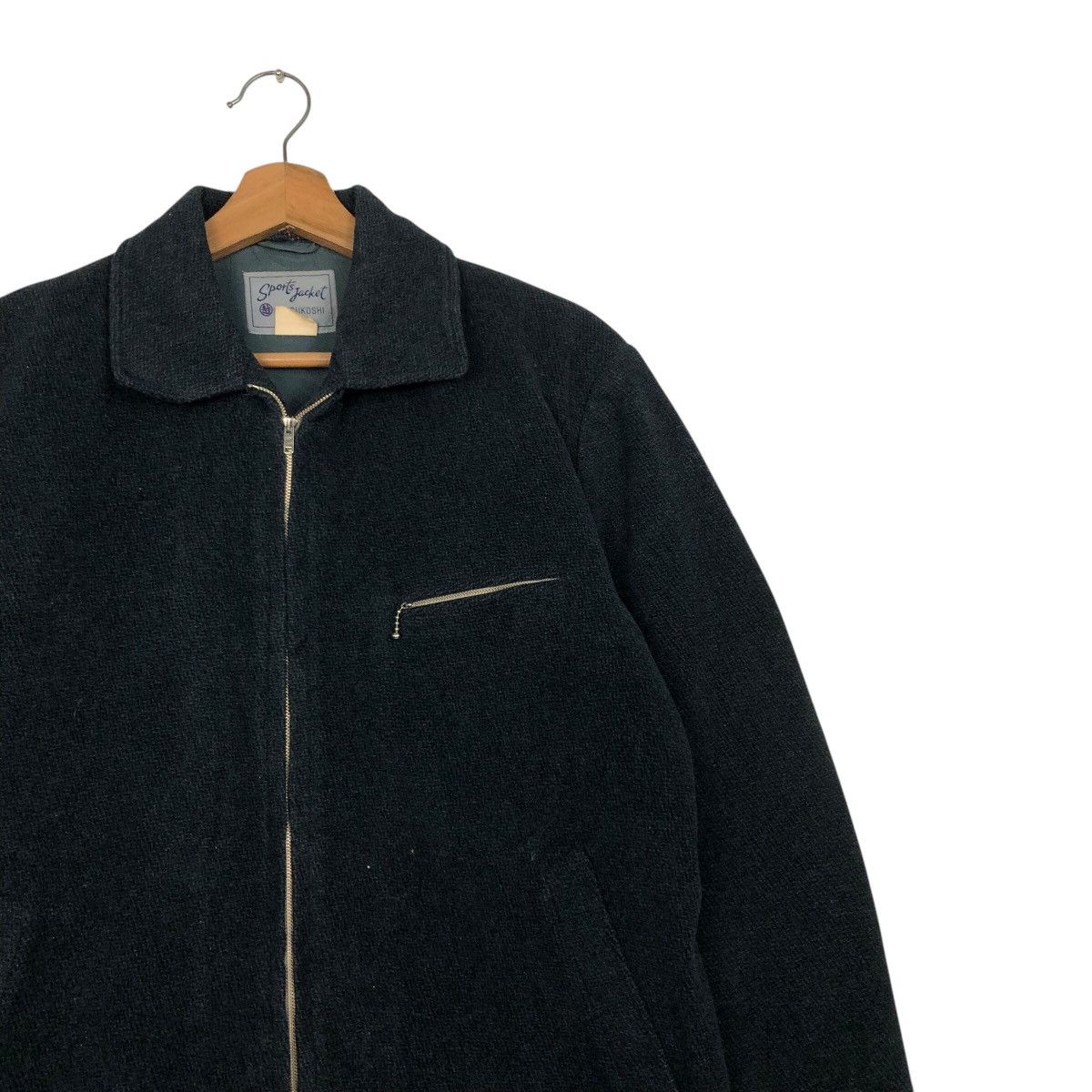 Japanese Brand 📌Rich Black Vintage Wool Jacket Mitsukoshi Issey Miyake Size US M / EU 48-50 / 2 - 7 Thumbnail
