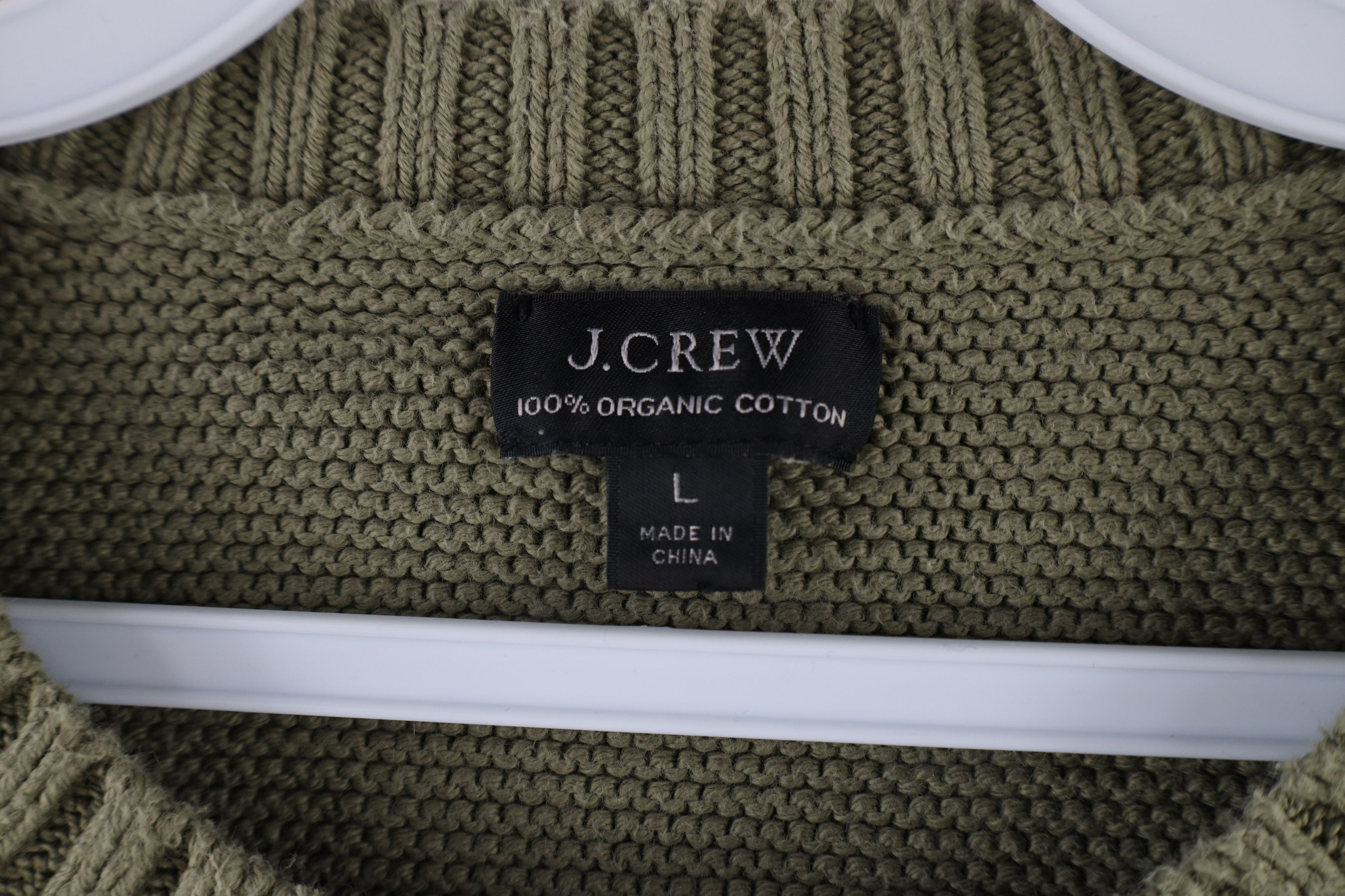 J.Crew × Vintage J Crew Blank Heavyweight Organic Cotton Garter Knit Sweater Size L / US 10 / IT 46 - 5 Thumbnail