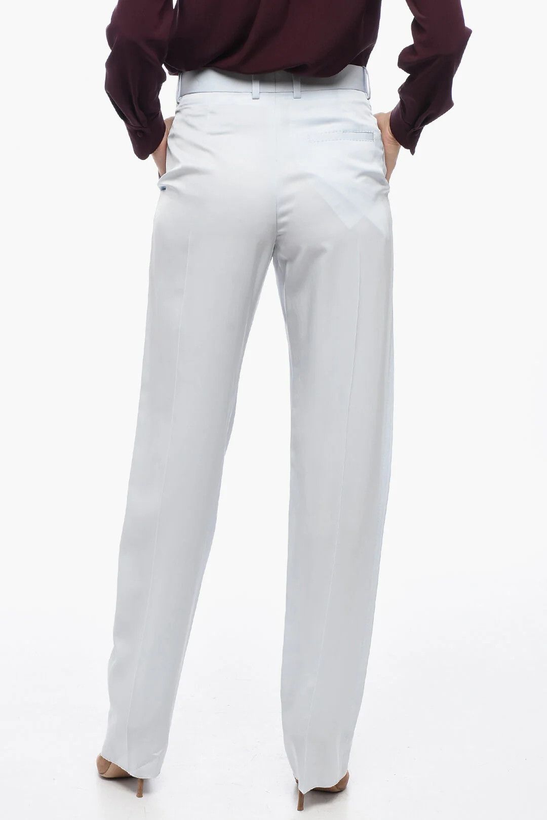 Bottega Veneta og1mm0426 Straight-Fit Pant in Light Blue Size 26" / US 2 / IT 38 - 2 Thumbnail