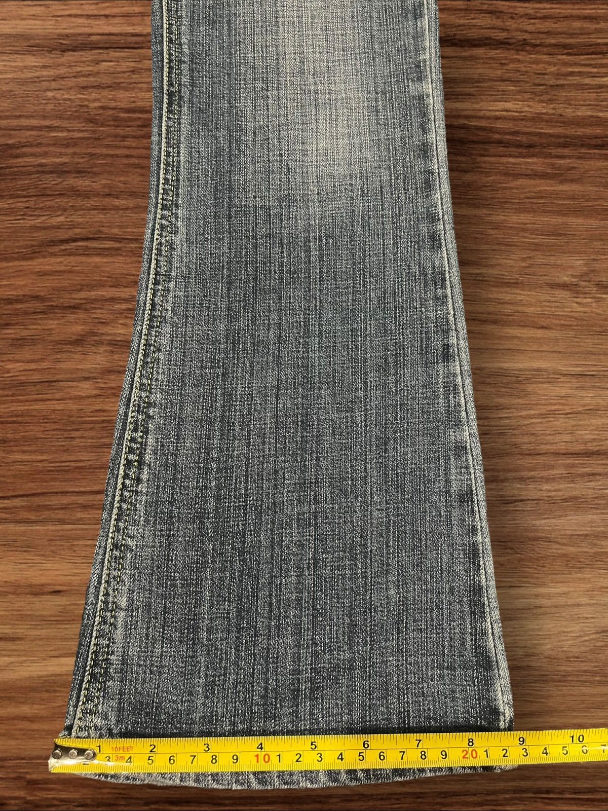 Japanese Brand Vintage Japanese Brand Blue Washed Distressed Flare Jeans Size 27" / US 4 / IT 40 - 15 Thumbnail