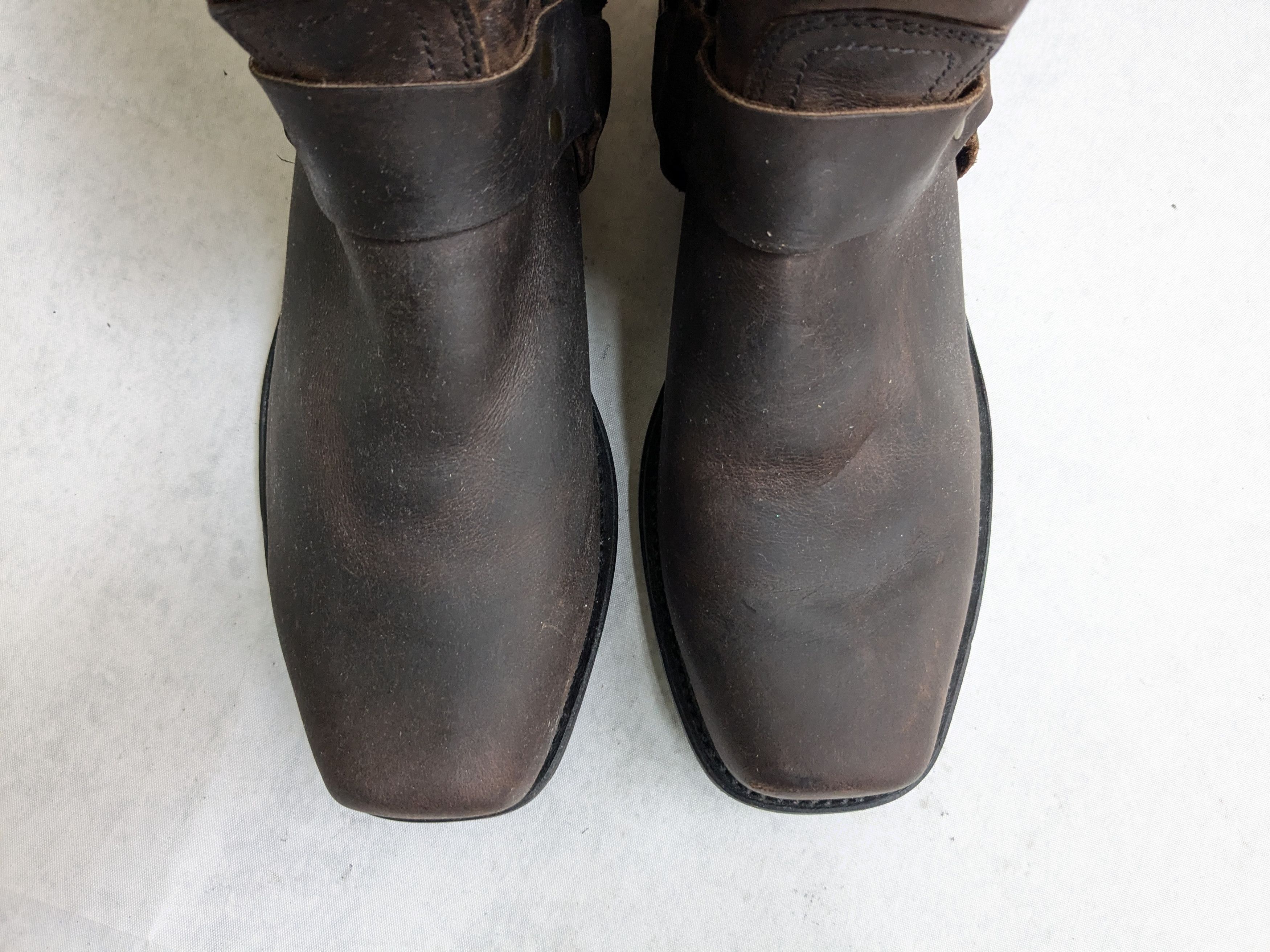 Frye Frye Harness Brown Leather 10 M Leather Buckle Punk Size US 10 / EU 43 - 3 Thumbnail