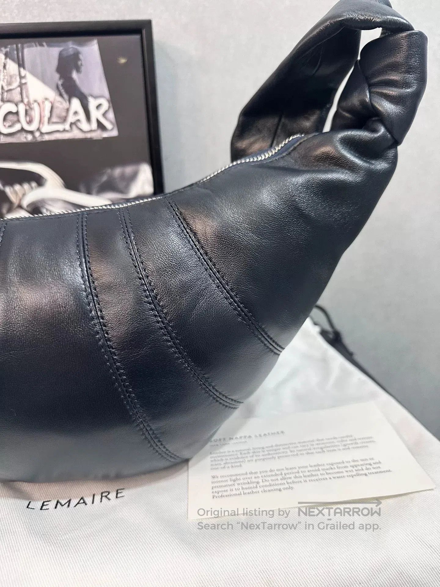 Lemaire Lemaire Small Midnight Blue Croissant Bag. Size ONE SIZE - 6 Thumbnail