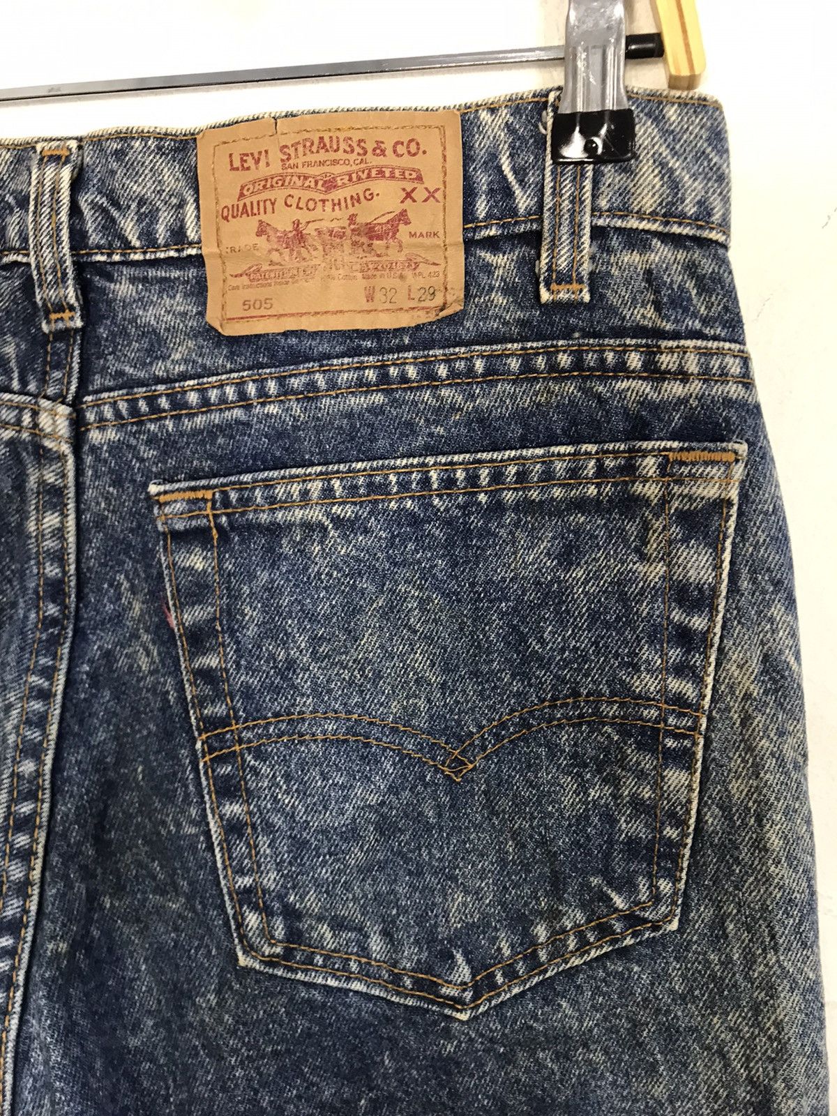 Levi's Vintage Clothing Levi's Lot 505 Zipper Indigo Denim Cu Acid Wash Size US 29 - 5 Thumbnail