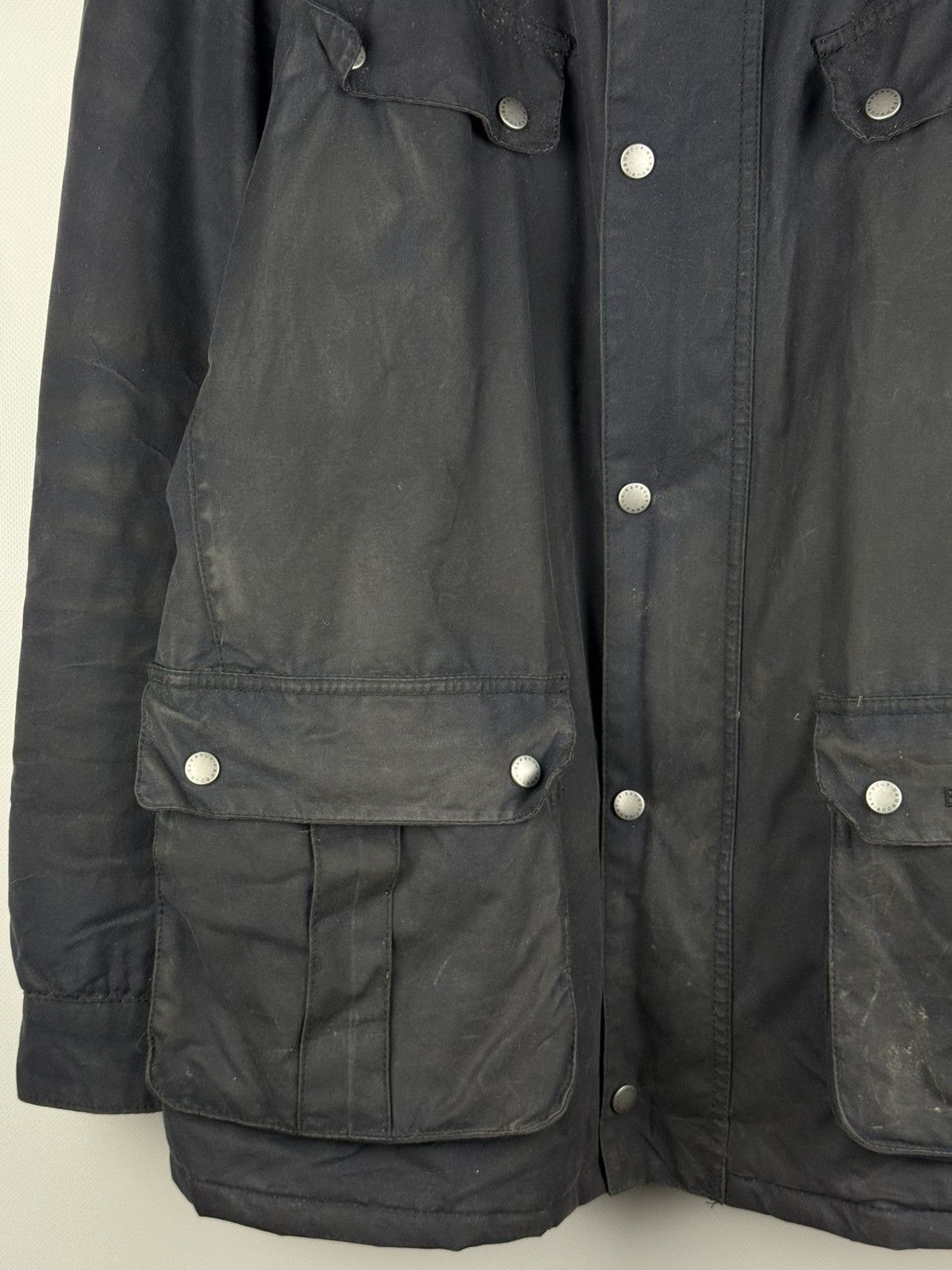 Barbour Barbour International Duke Multipocket Waxed Cotton Jacket Size US XL / EU 56 / 4 - 8 Thumbnail