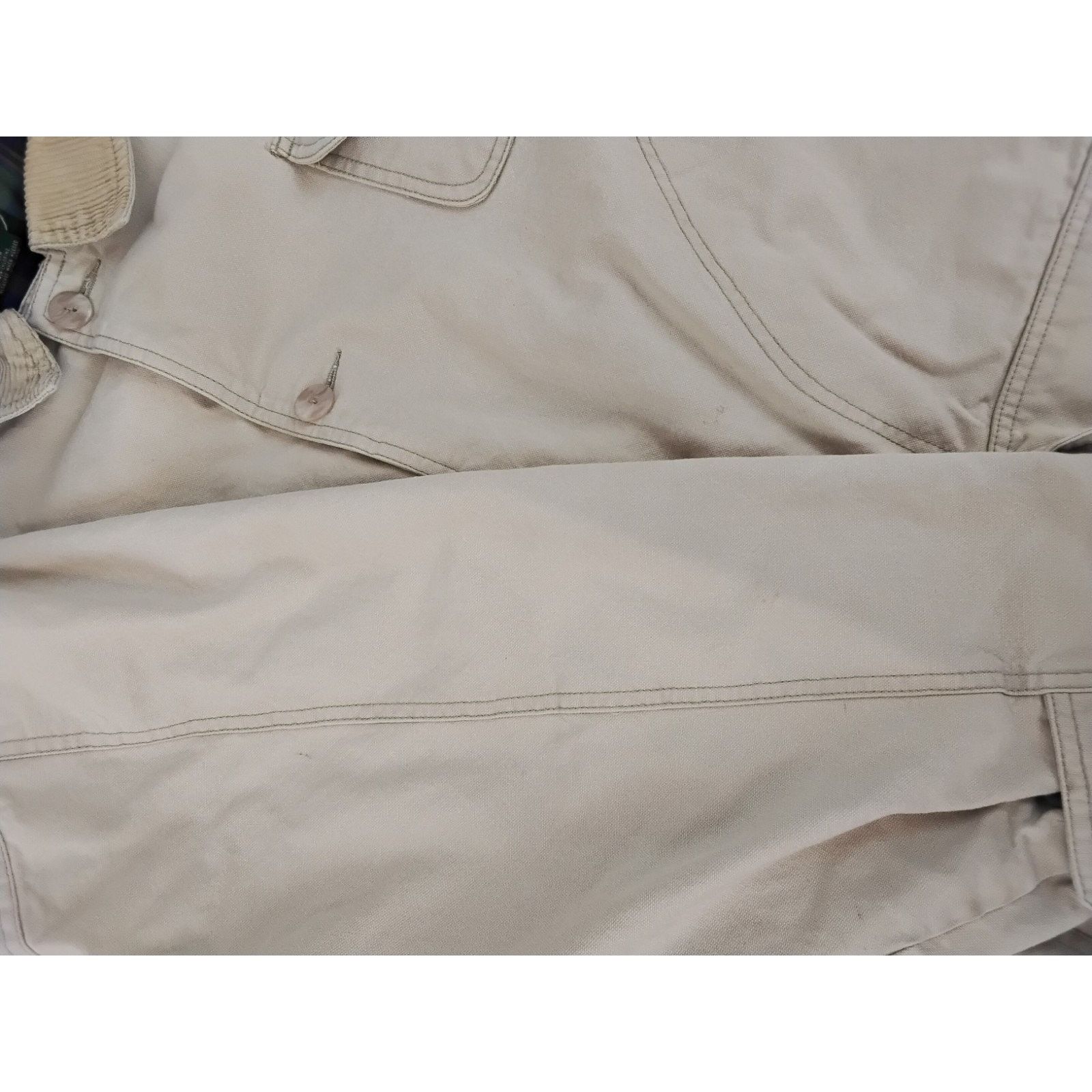 Izod Izod Chore Coat Men's XL Beige Corduroy Collar VTG Hong Kong Size XXL / US 16-18 / IT 52-54 - 6 Thumbnail