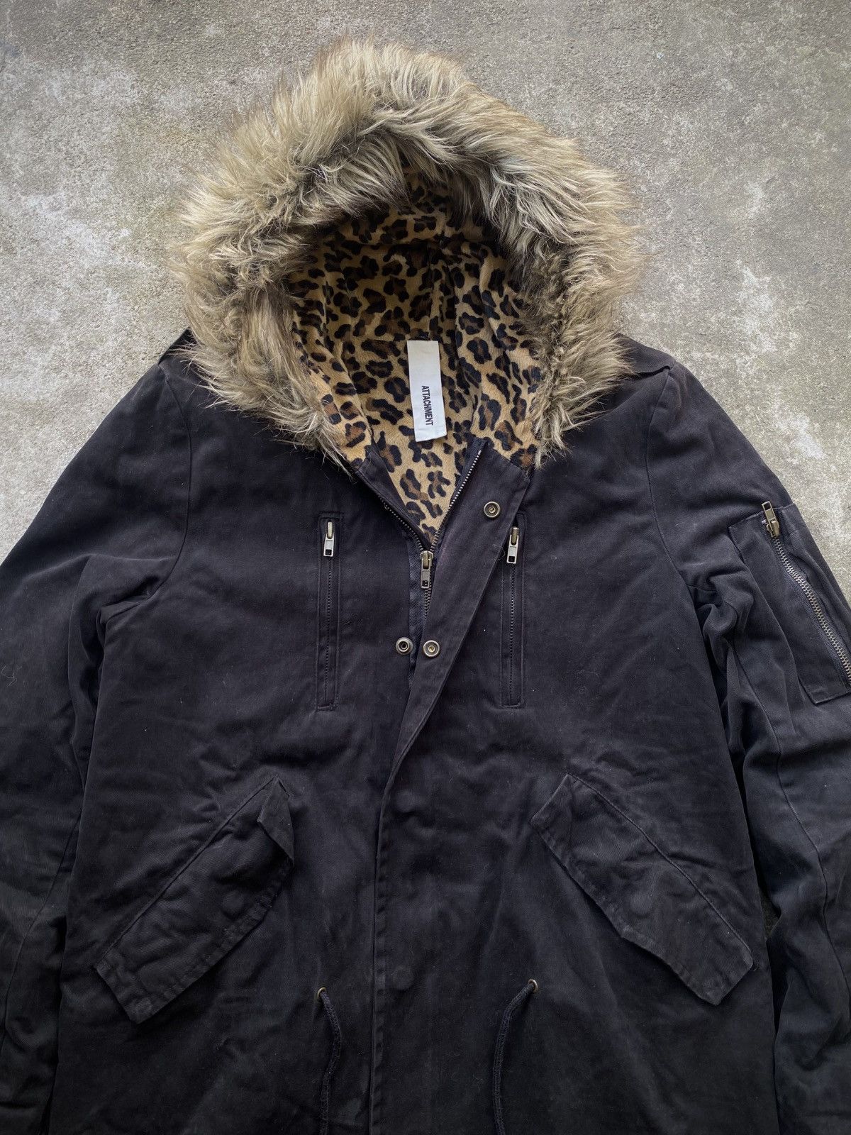 If Six Was Nine × Japanese Brand × Le Grande Bleu (L.G.B.) ATTACHMENT LEOPARD BLACK PUNK GOTHIC FUR JACKET Size US L / EU 52-54 / 3 - 2 Thumbnail