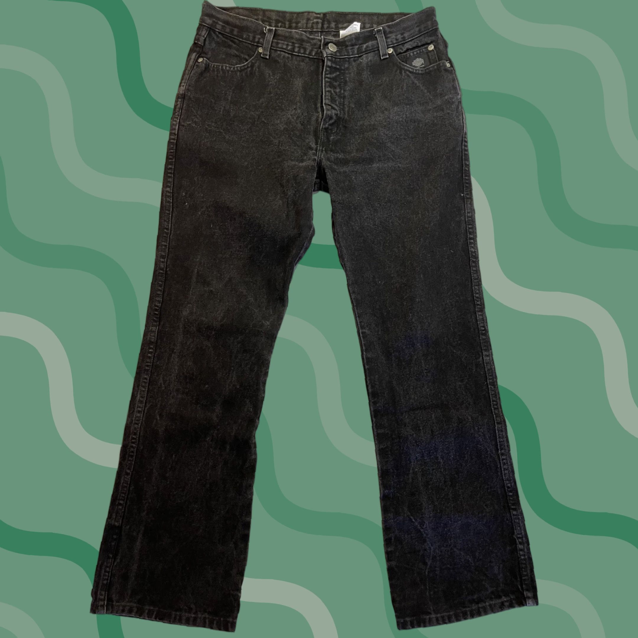 Harley Davidson VINTAGE Harley-Davidson Womens Black Denim Bootcut Jeans Size 12 Motorcycle Size 34" / US 12 / IT 48 - 1 Thumbnail