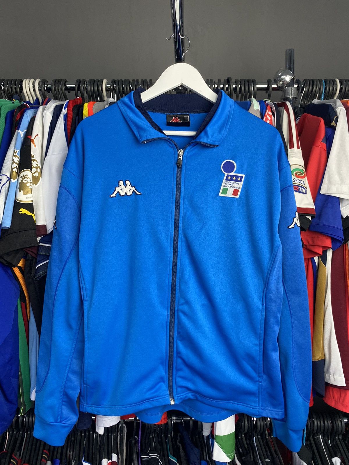 Kappa Vintage KAPPA Italy Track Soccer Blue Jacket 2002 World Cup Size US L / EU 52-54 / 3 - 1 Thumbnail