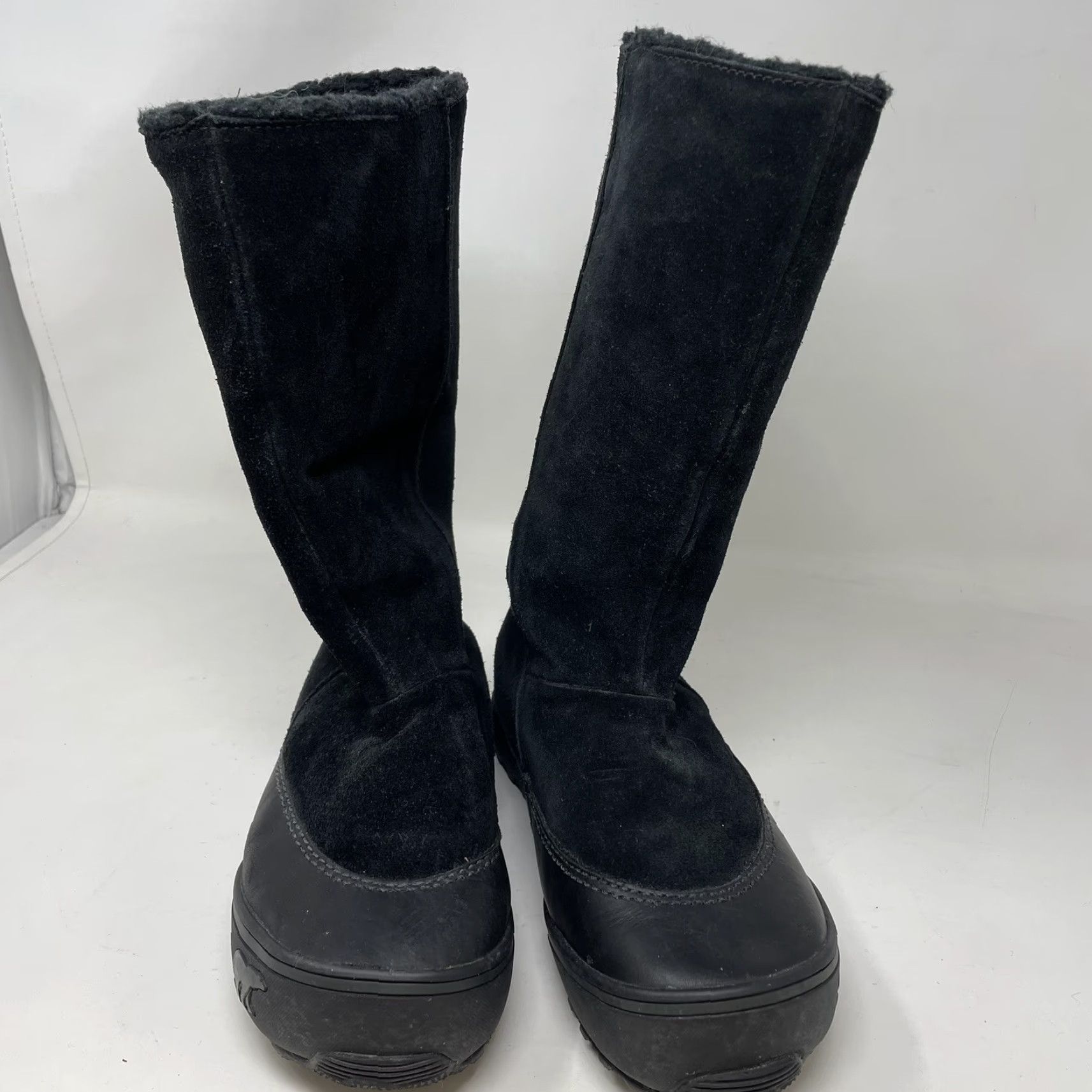 SOREL Sorel MacKenzie NL1609-010 Boots Women Black Suede Fuzzy Lined Winter Mid-Calf Pull On 7 Ladies Size US 6 / IT 36 - 5 Thumbnail