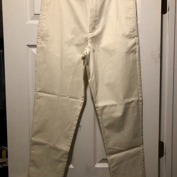 Theory THEORY MEN'S NEW BEIGE 95%COTTON CASUAL PANTS SIZE: 32/28 Size US 32 / EU 48 - 1 Thumbnail