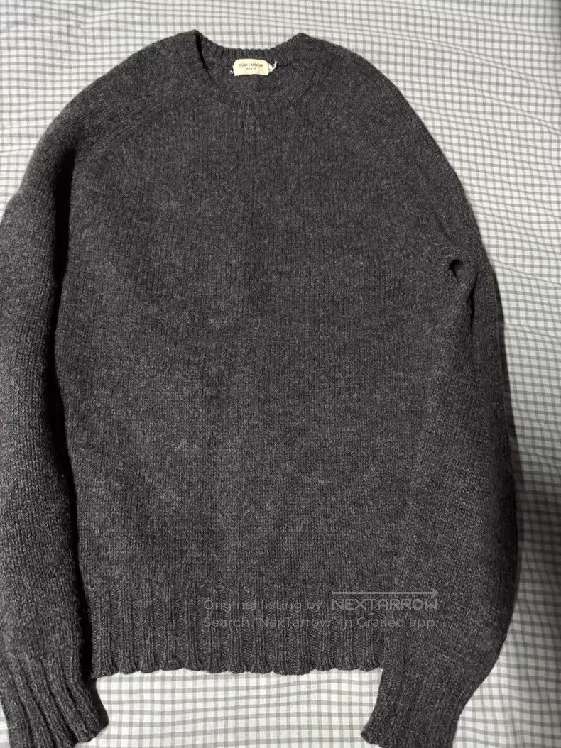 Saint Laurent Paris Saint Laurent Paris Snowflake Grey Crew Neck Sweater i Size US S / EU 44-46 / 1 - 1 Thumbnail