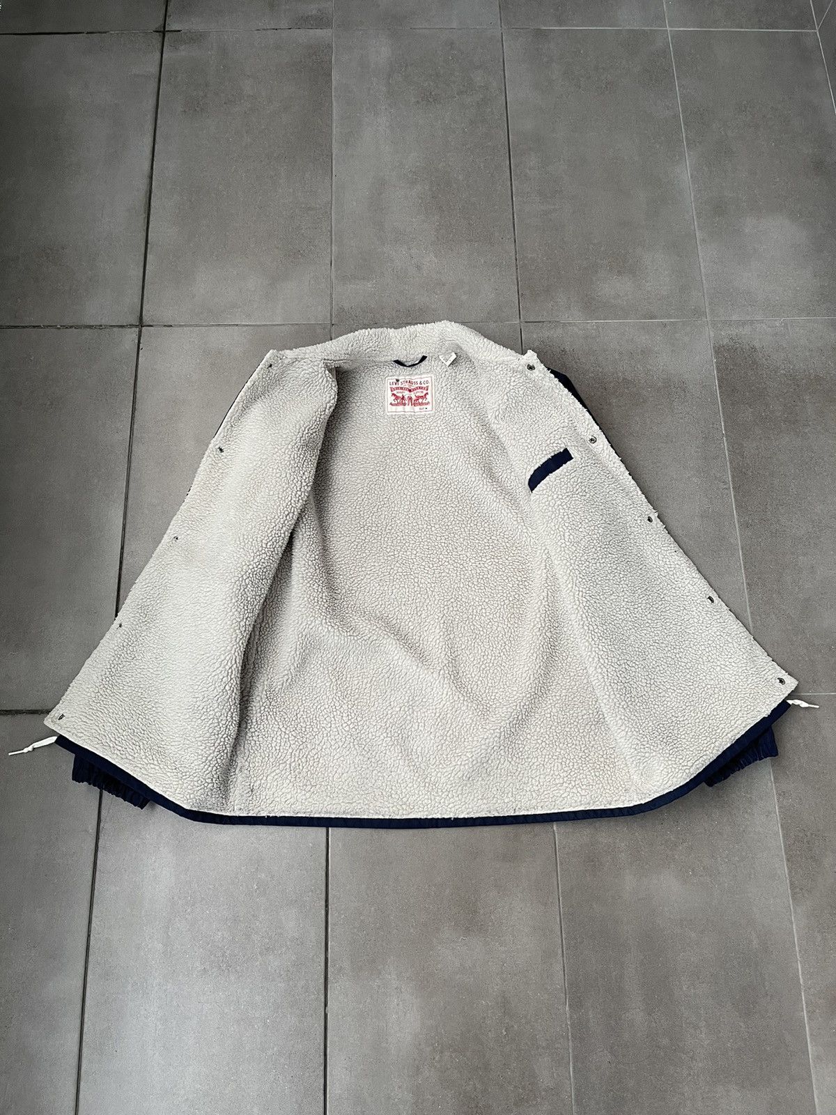 Levi's Levi's Sherpa Navy Nylon Jacket Size US M / EU 48-50 / 2 - 14 Thumbnail