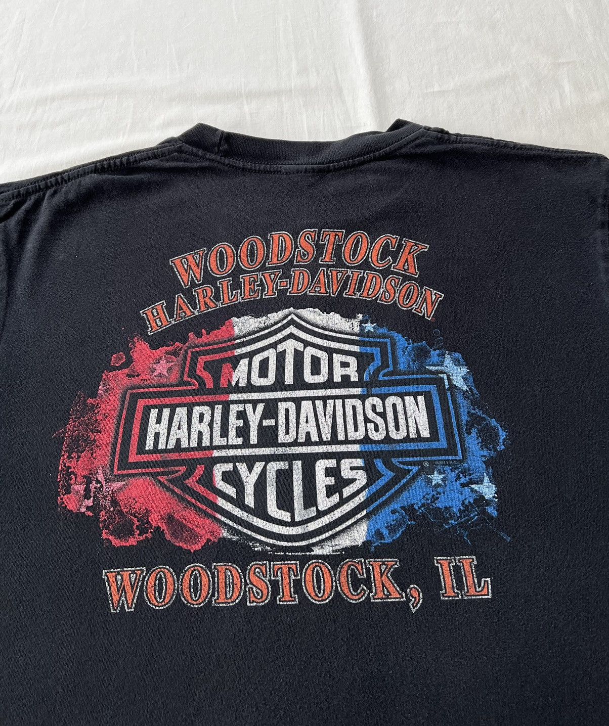 Harley Davidson Vintage 2011 Harley Davidson Motorcycles Eagle Woodstock Tee Size US L / EU 52-54 / 3 - 15 Thumbnail