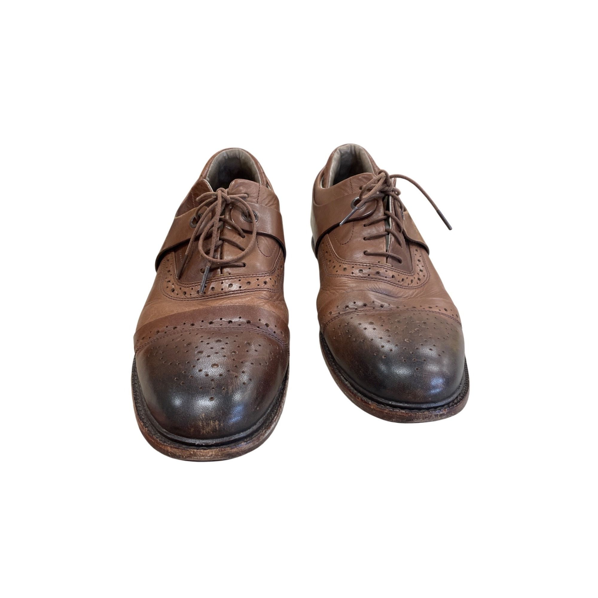 TSUBO Tsubo Mens Brown Leather Cap Toe Oxford Dress Shoes Size 12 Size US 12 / EU 45 - 5 Thumbnail