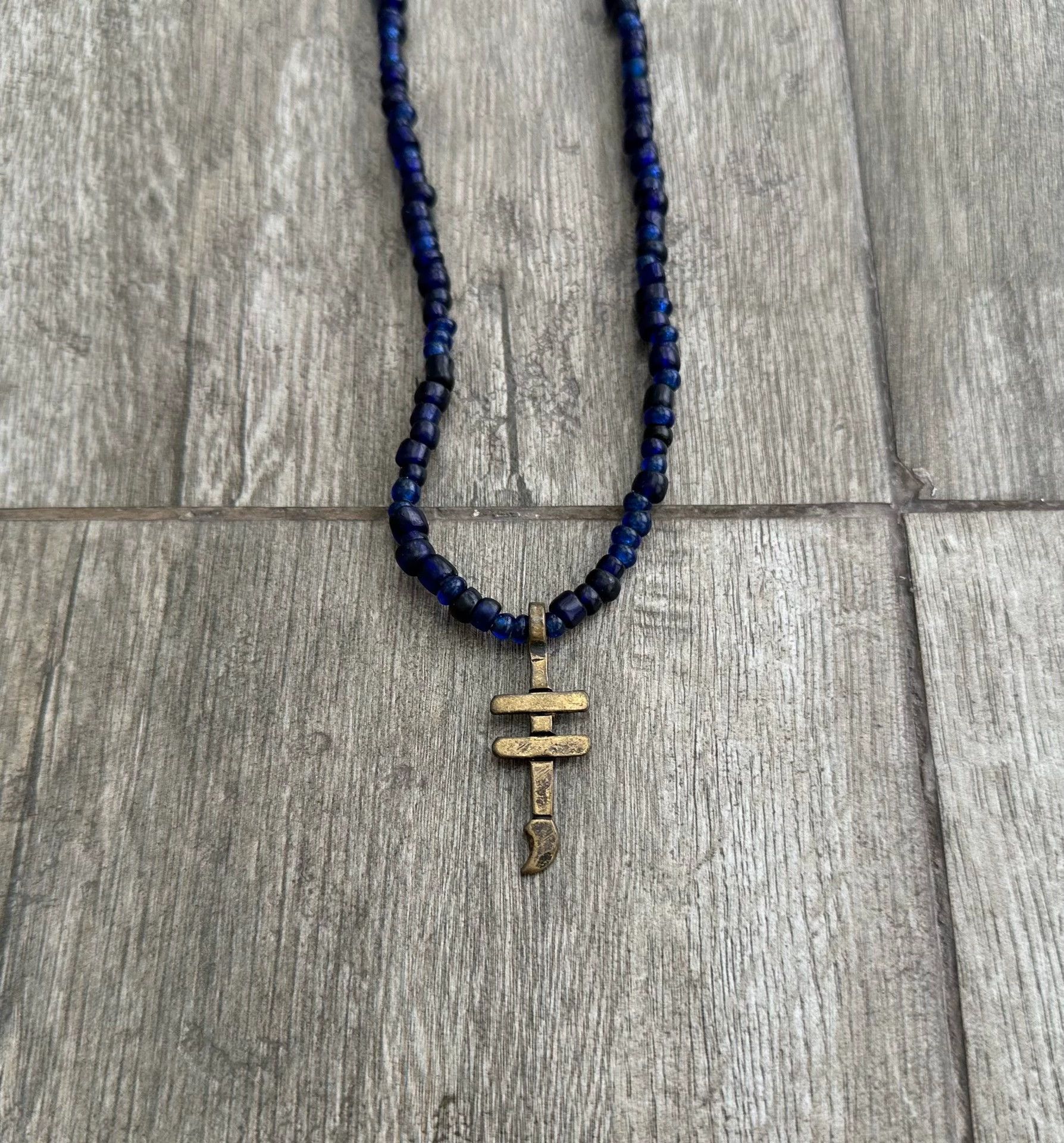 Visvim VISVIM Blue Natural Old Glass Bead Necklace Size ONE SIZE - 4 Thumbnail