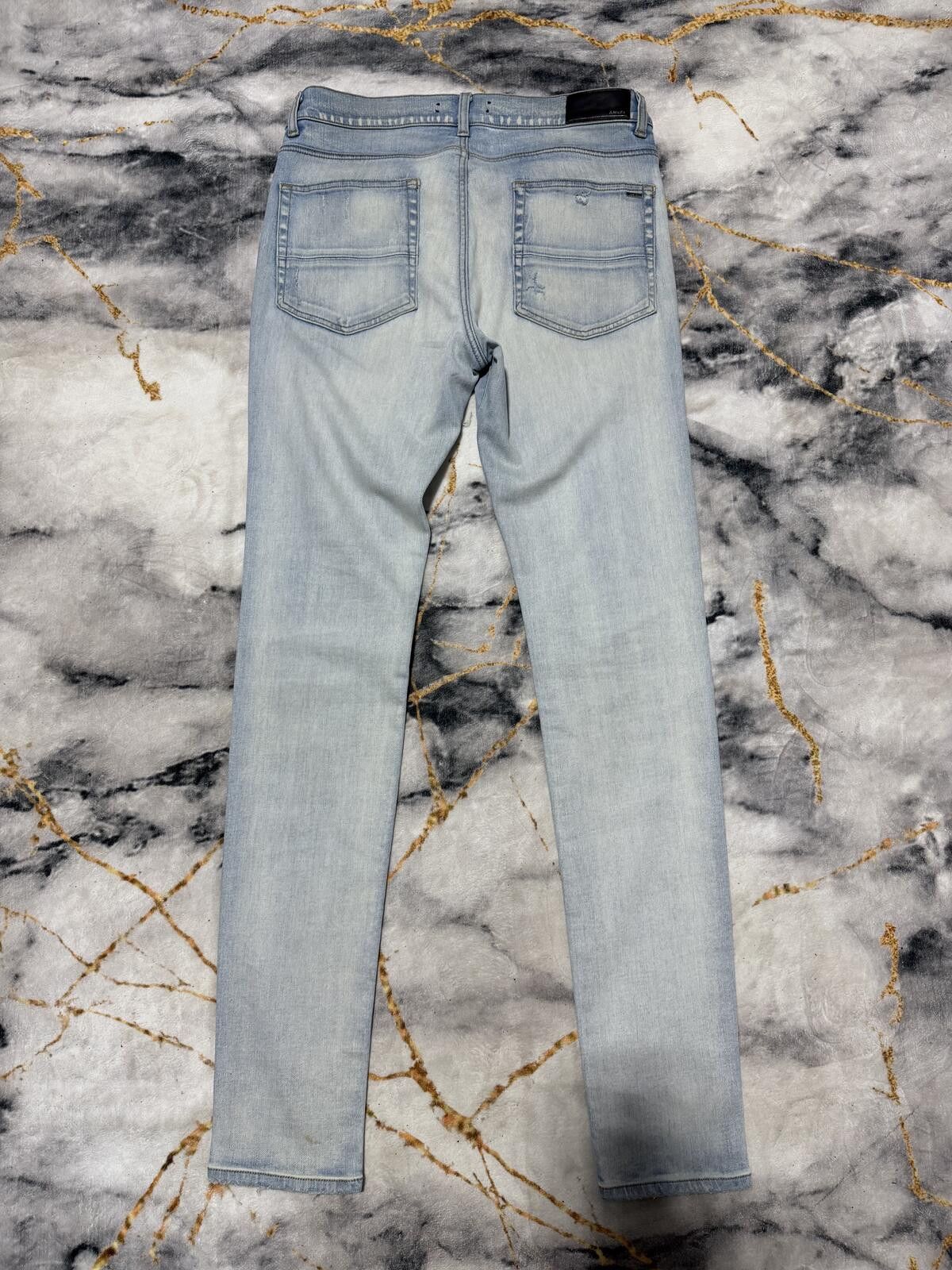 Amiri Amiri MX1 Green/Grey Camo Patch Indigo Denim - Sz34 Size US 34 / EU 50 - 3 Thumbnail