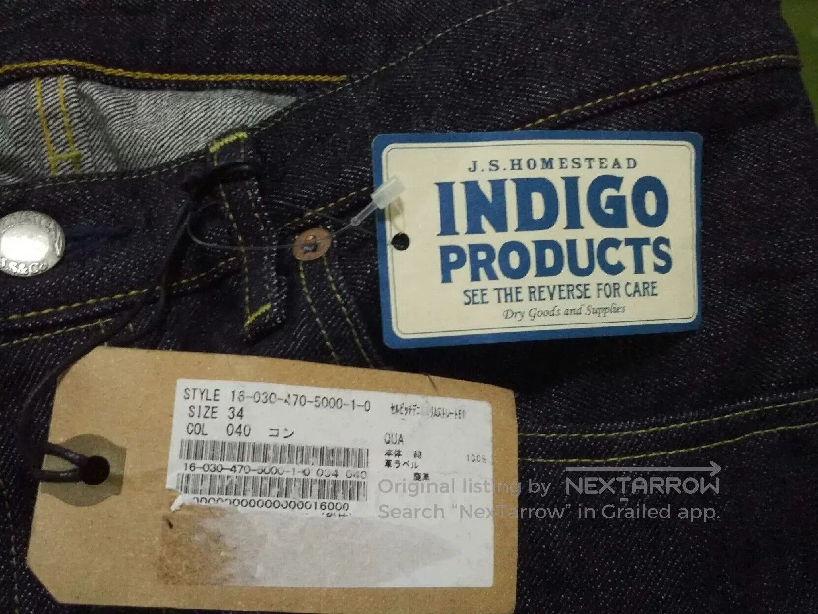 Journal Standard JOURNAL STANDARD Homestead Raw Denim Jeans. Size US 34 / EU 50 - 2 Thumbnail