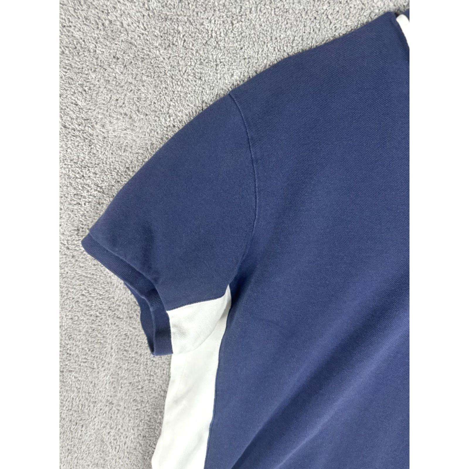 Polo Ralph Lauren Polo Ralph Lauren Polo Shirt Mens XL Navy White Custom Fit Red Stripes Short Slv Size US XL / EU 56 / 4 - 2 Thumbnail