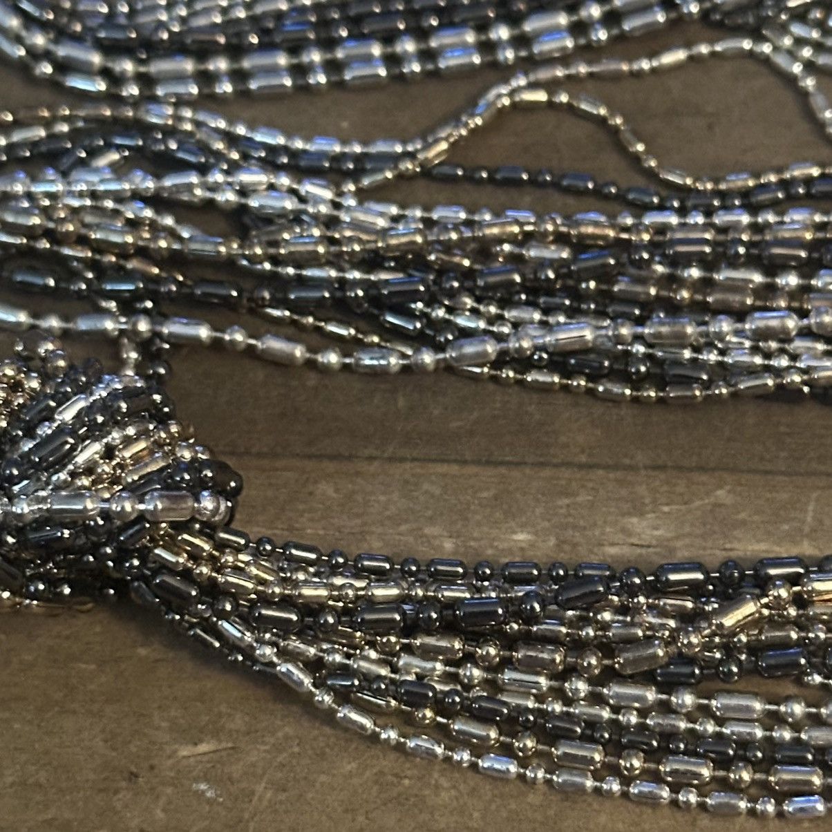 Other Long multicolor multi strand knotted tassel chain necklace Size ONE SIZE - 3 Thumbnail
