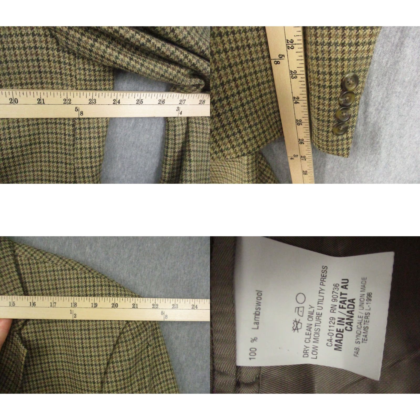 Ralph Lauren LAUREN RALPH LAUREN Sport Jacket Wool 46 L Brown Houndstooth Tweed Sportcoat Size US S / EU 44-46 / 1 - 8 Thumbnail