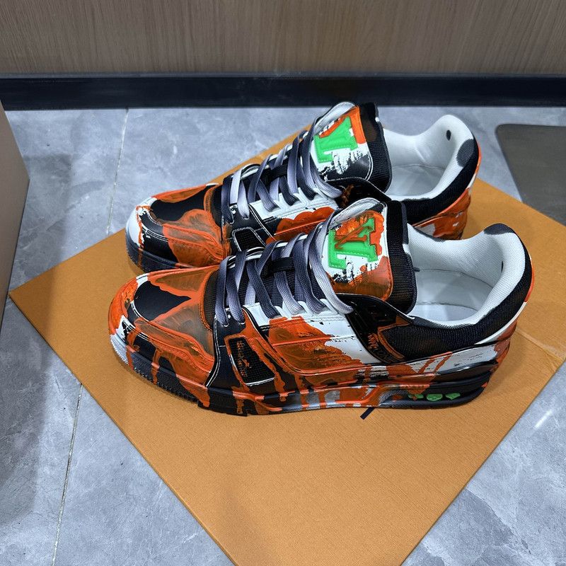 Louis Vuitton Artist Collaboration Painted Low-Top Sneakers 0079