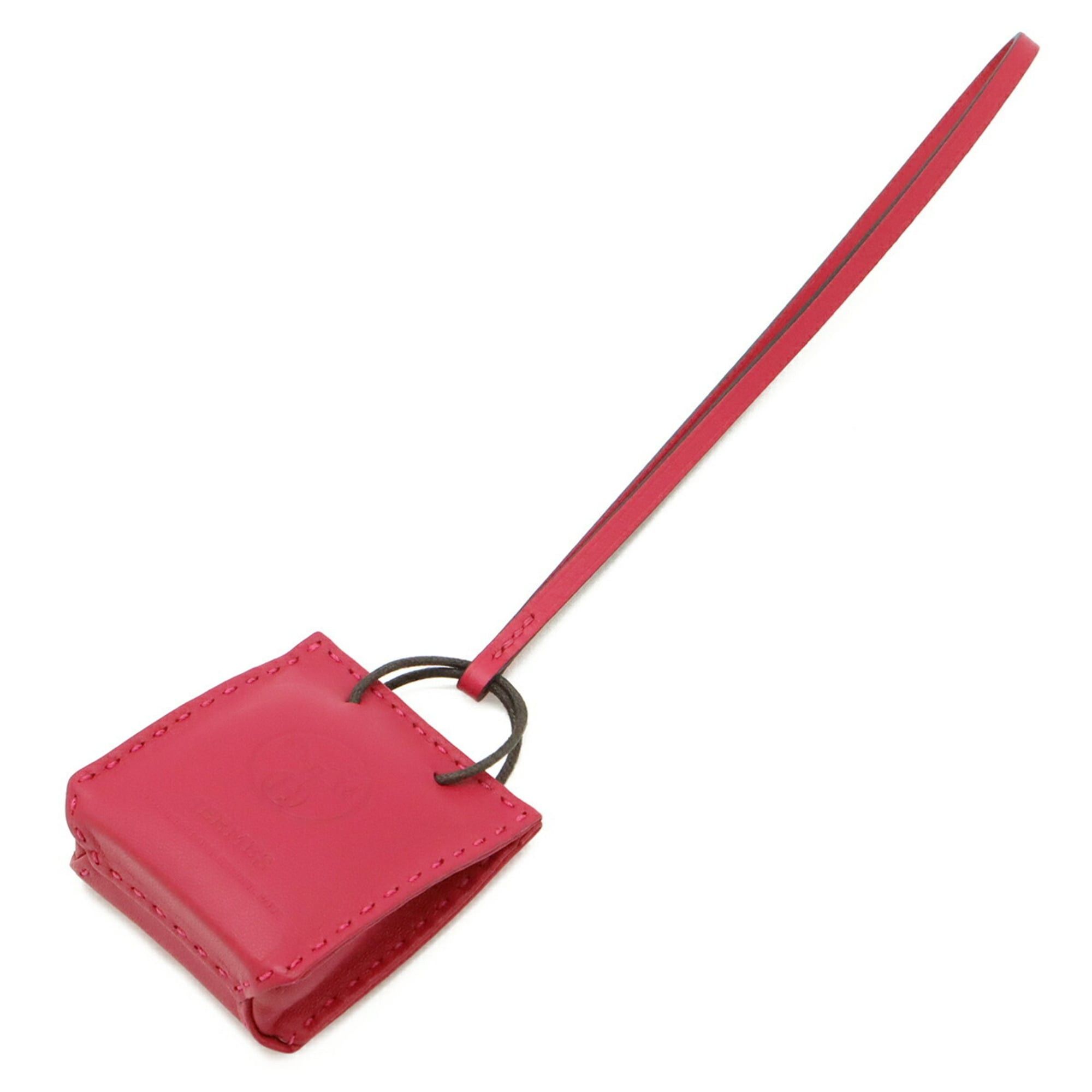 Hermes HERMES Sac Orange Accessory Bag Charm Shopper Motif Agneau Milo Veau Swift Pink Y Stamp 079065CA Size ONE SIZE - 1 Thumbnail
