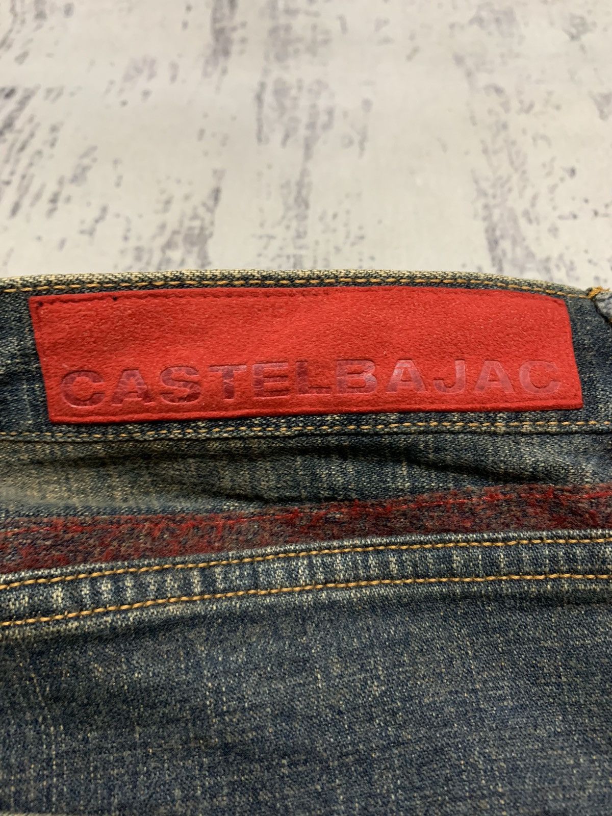 Jean Charles De Castelbajac Vintage 90's Castelbajac Heroes Rusty Denim Jeans 29x29 Size US 29 - 13 Thumbnail