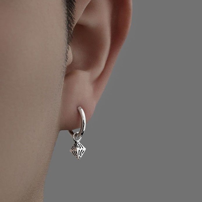 Jewelry × Sterling Silver One pairs Vibe Earrings Gothic Punk Chrome Jewelry Spike Size ONE SIZE - 4 Thumbnail
