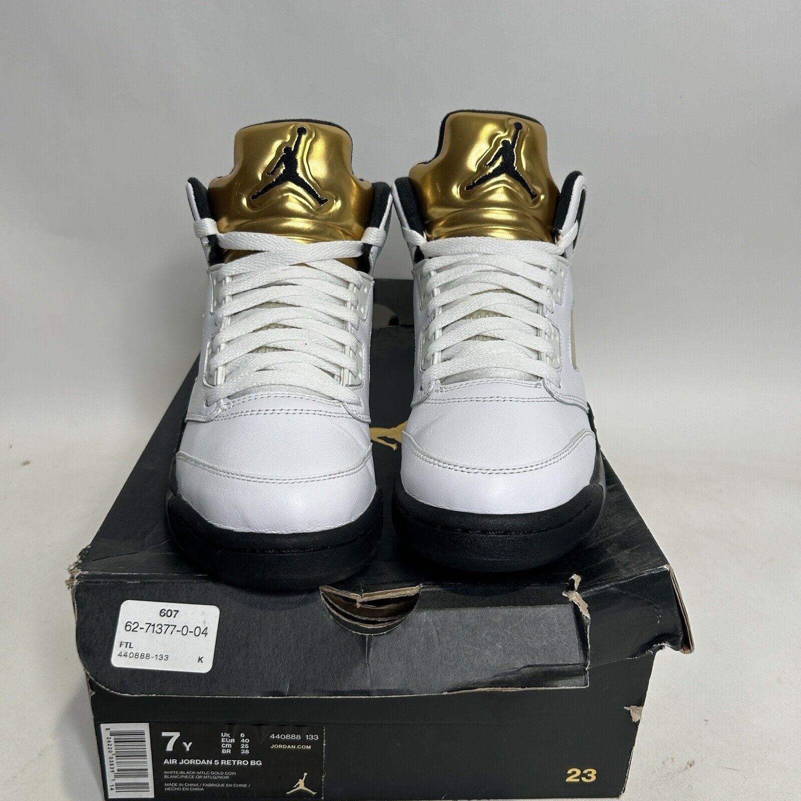 Other Nike Air Jordan 5 Retro BG Olympic “Gold Coin” 2024 Size US 8.5 / IT 38.5 - 2 Thumbnail