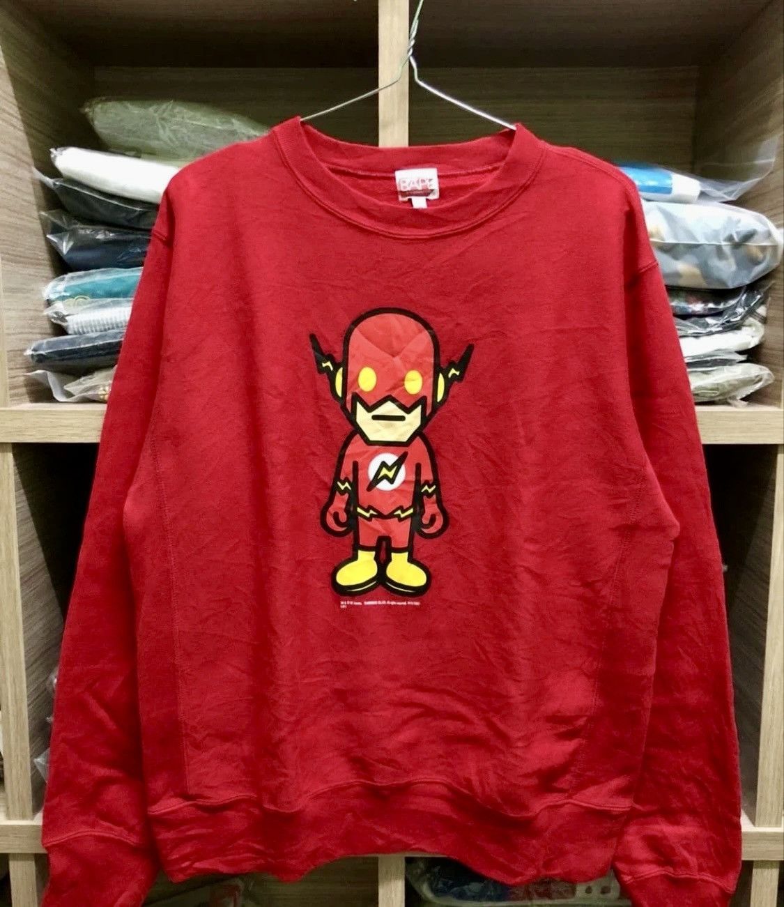 Bape × DC Comics Bape x DC comics 07FW Flash Crewneck Red M Size US M / EU 48-50 / 2 - 1 Thumbnail