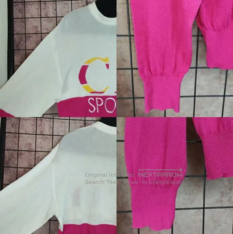 Dior Dior White and Pink Logo Long Sleeve Top . Size L / US 10 / IT 46 - 5 Thumbnail