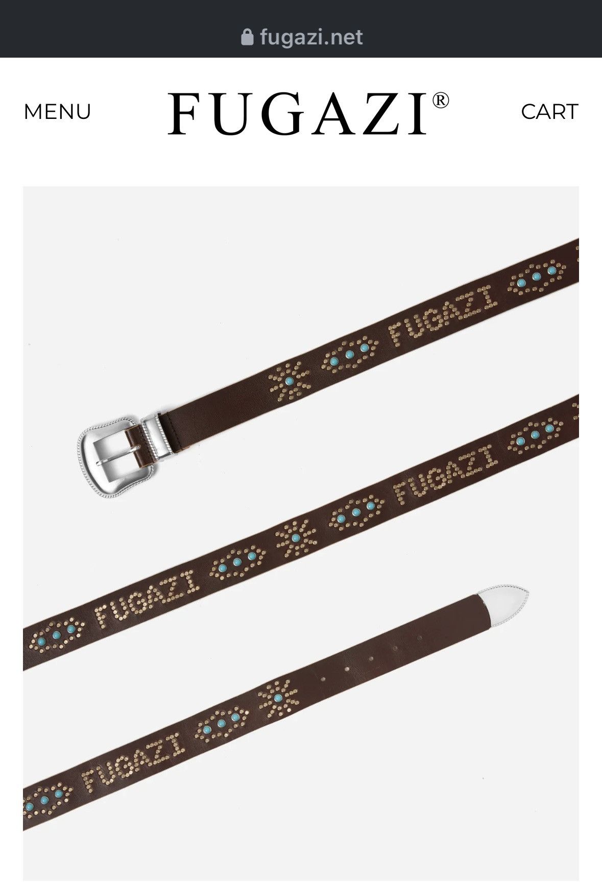 Fugazi Fugazi Studded Belt Size 34 - 4 Thumbnail