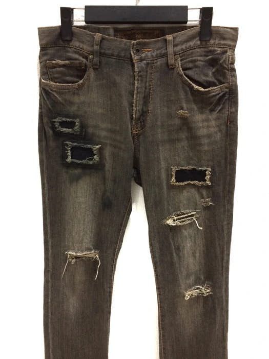 GOA Japanese Brand GOA Distressed Rock Style Denim Pant Size US 30 / EU 46 - 2 Thumbnail