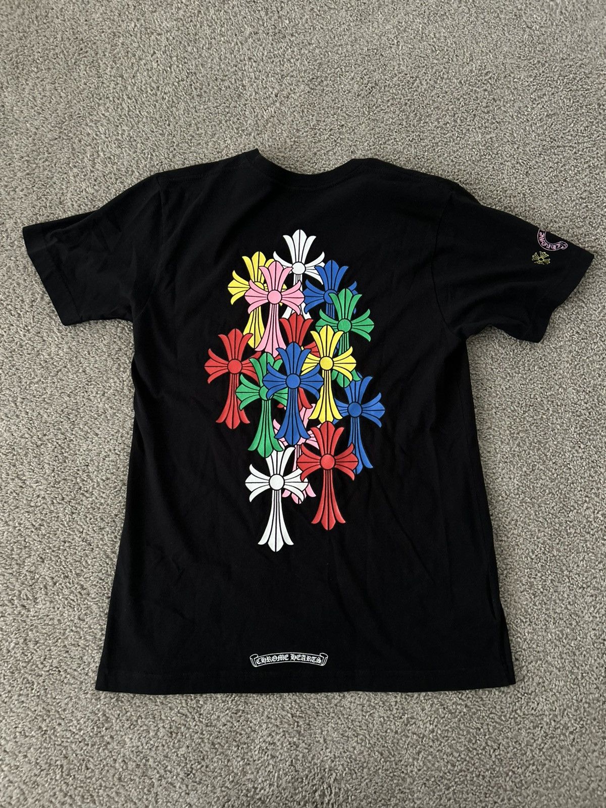 Tシャツ・カットソー Chrome Hearts Multi Color Cross Cemetery T-Shirt White Black Chrome Hearts Multi Color Cross Cemetery T-Shirt White