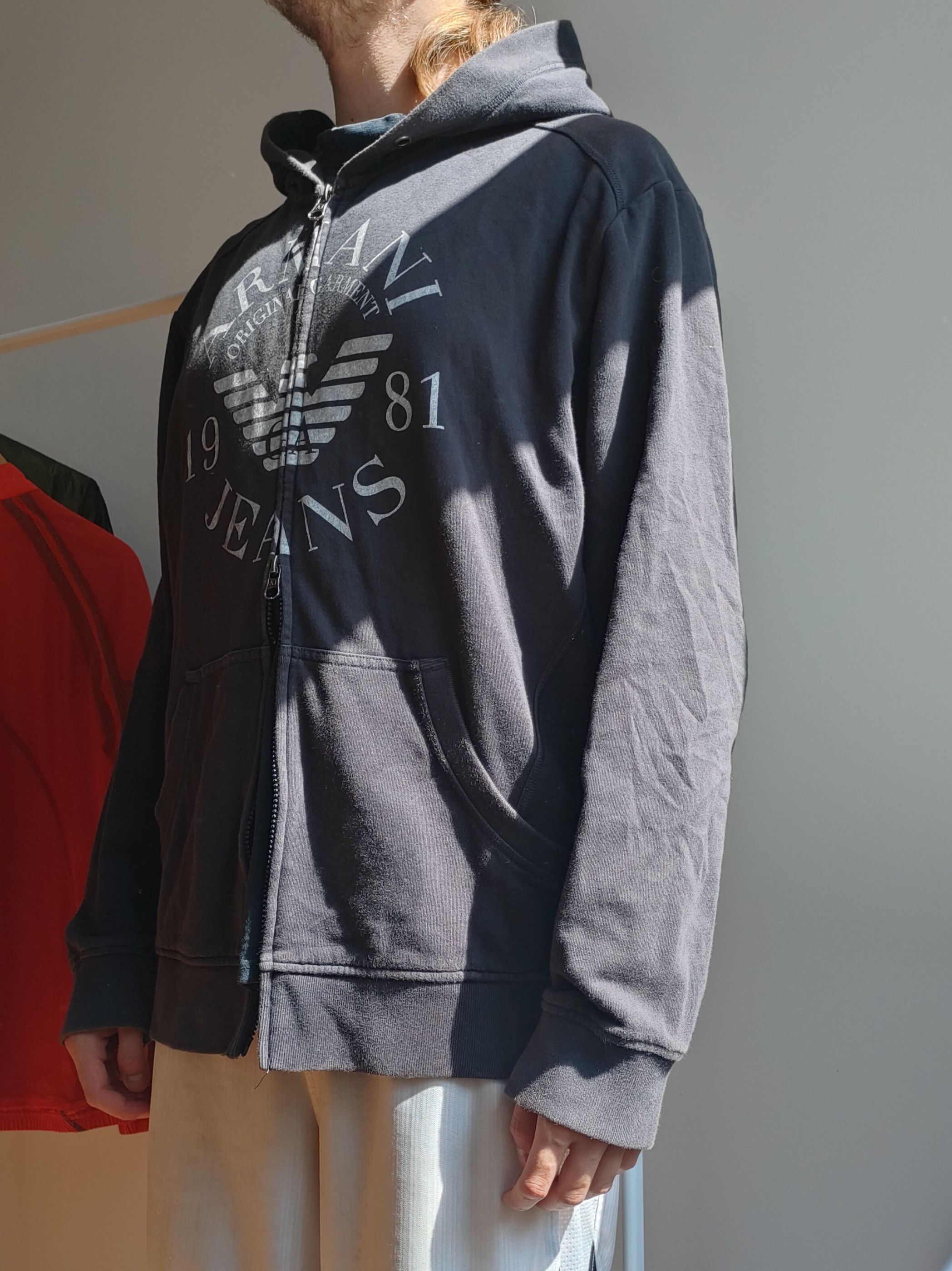 Armani y2k Armani Jeans Zip Up Hoodie Size US XXL / EU 58 / 5 - 7 Thumbnail