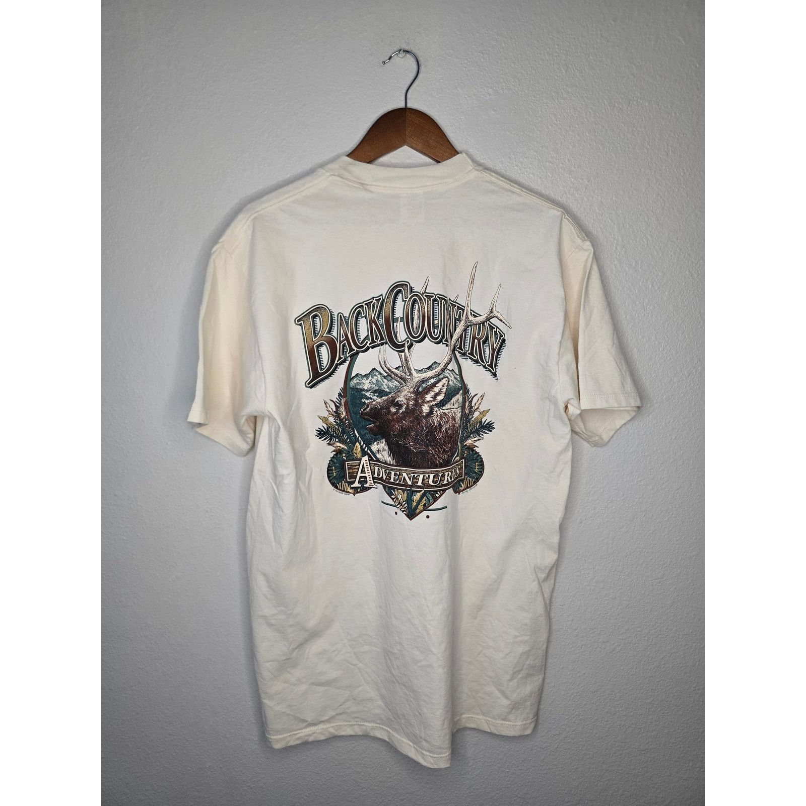 Jerzees × Vintage Vintage Gatlinburg Shirt Tribal Art Outdoor Elk Cream L Tee Size US L / EU 52-54 / 3 - 7 Thumbnail
