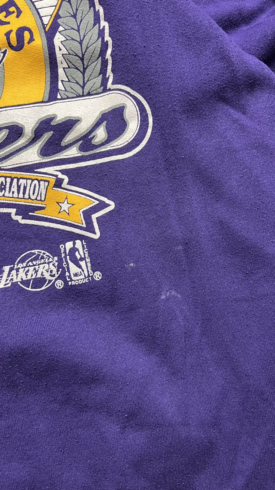 American Trench 1992 RARE‼️Los Angeles Lakers NBA trench sweatshirt usa made Size US L / EU 52-54 / 3 - 3 Thumbnail