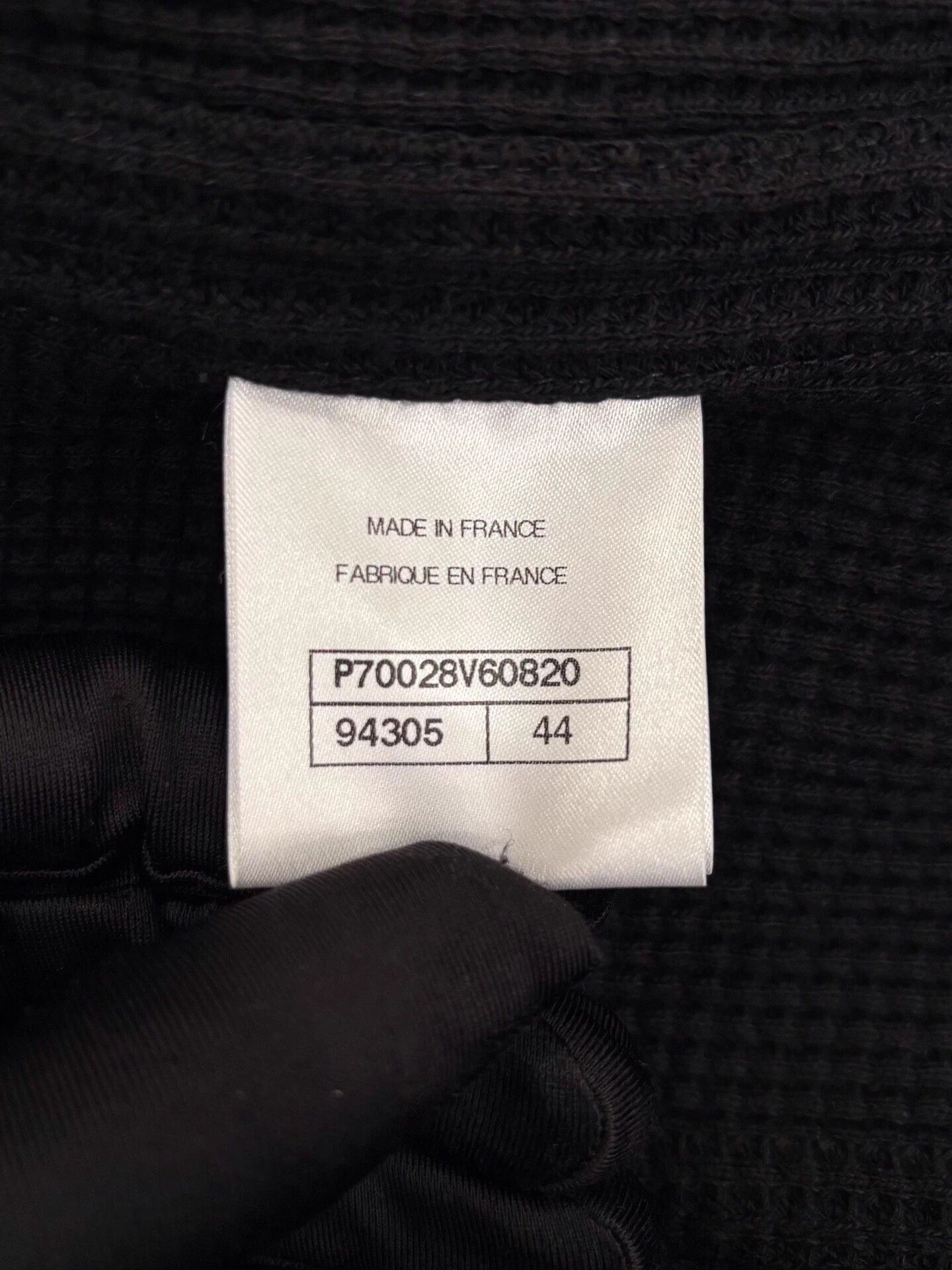 Chanel Chanel Resort Waffle Black Cardigan CC Crystal Buttons Size L / US 10 / IT 46 - 7 Thumbnail