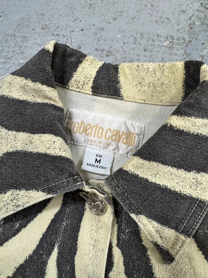 Roberto Cavalli SS1999 Roberto Cavalli Zebra Marble Buttoned Cropped Jacket Size M / US 6-8 / IT 42-44 - 8 Thumbnail