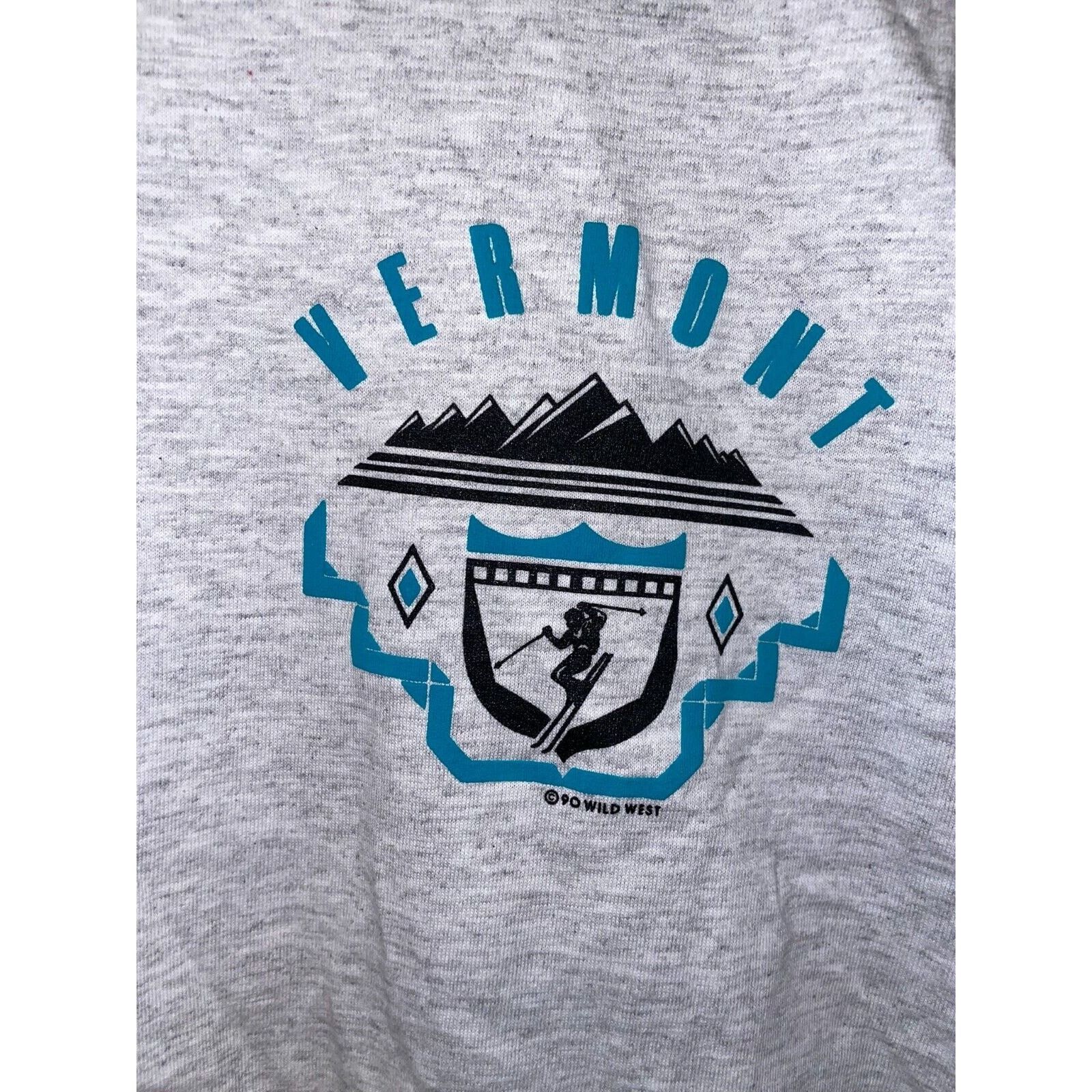 Vintage Vintage Vermont Ski Shirt Skiing Gray Tee 90s VTG Medium Size US M / EU 48-50 / 2 - 3 Thumbnail