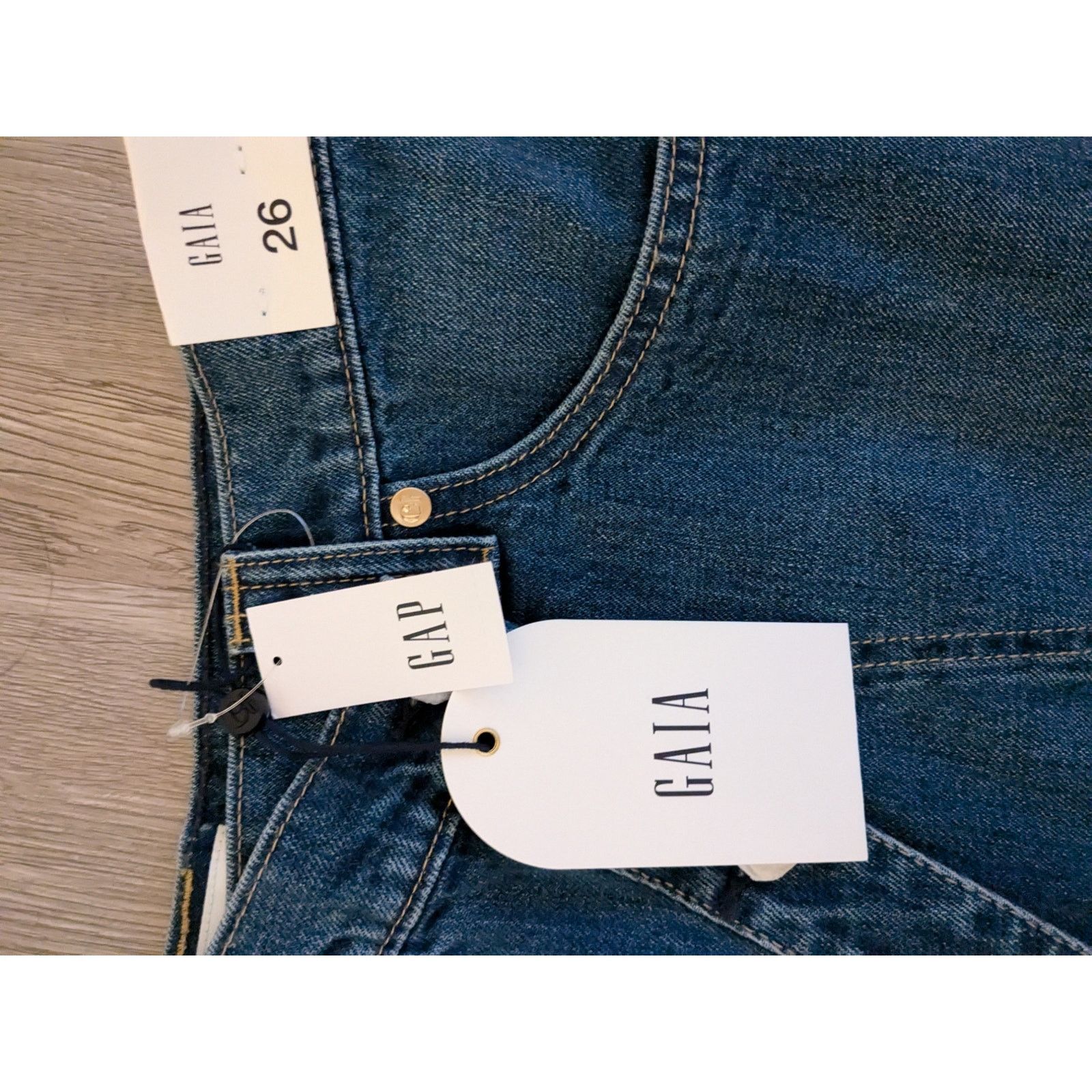 Cult Gaia Gap × Cult Gaia - Asymmetrical Denim Maxi Skirt / 26 / NWT Size 26" / US 2 / IT 38 - 5 Thumbnail