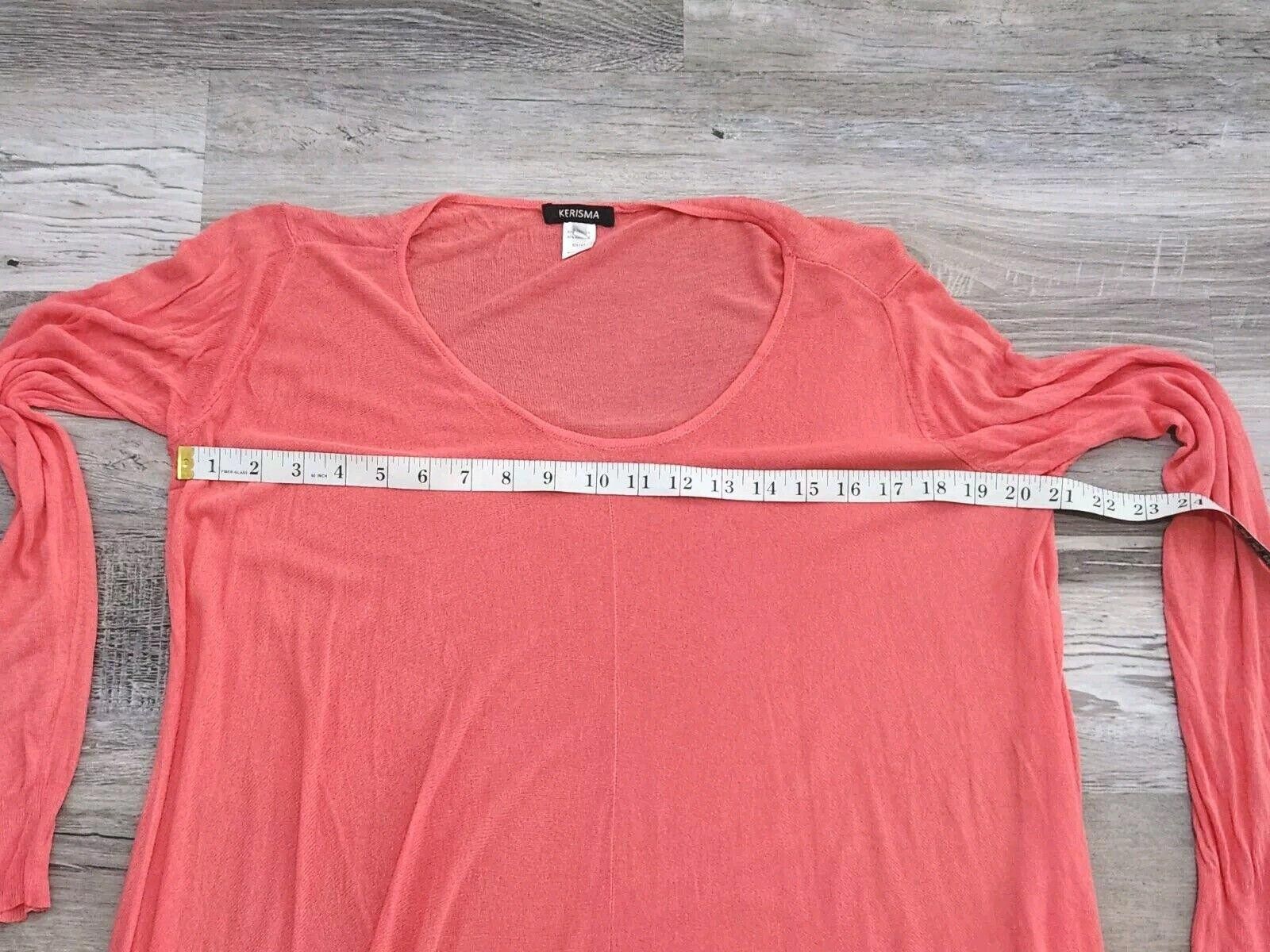 Designer Kerisma Sweater Top Medium Coral Pink Assymetrical Hem Size M / US 6-8 / IT 42-44 - 5 Thumbnail