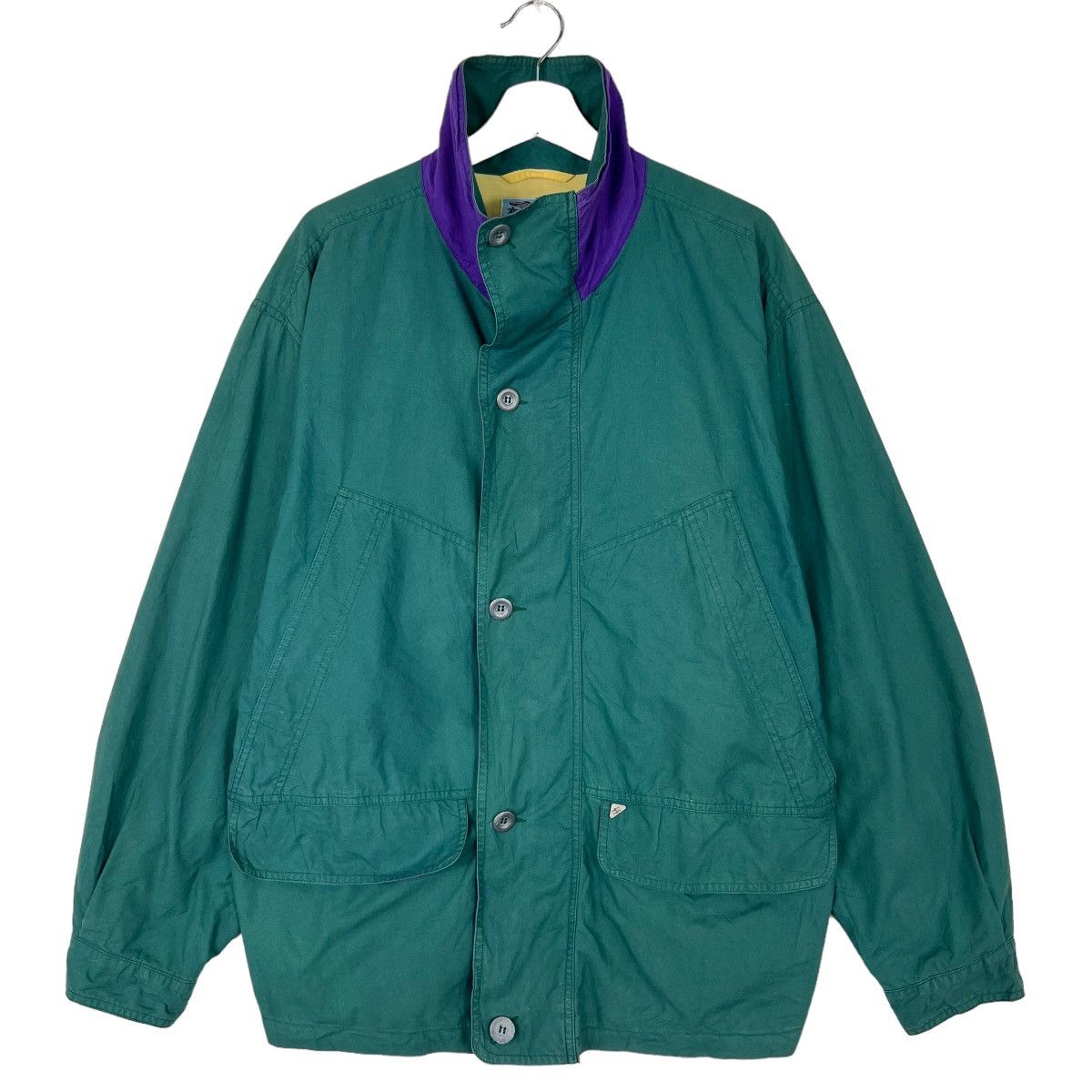 Original Italian Trilaminated Navy Parka Jacket Hooded Vintage Waterproof NEW