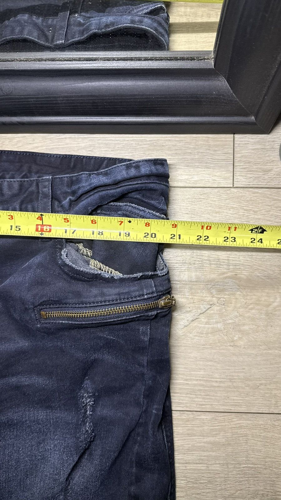 Robins Jeans Y2K 2000s Robin’s Biker Jeans Slim Straight Indigo Black Size US 38 / EU 54 - 11 Thumbnail