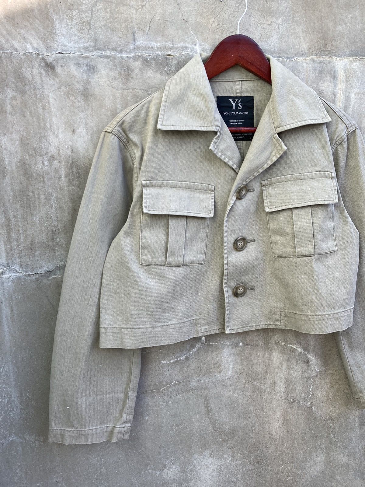 Y's Cropped Safari Denim Jacket Size US M / EU 48-50 / 2 - 2 Thumbnail